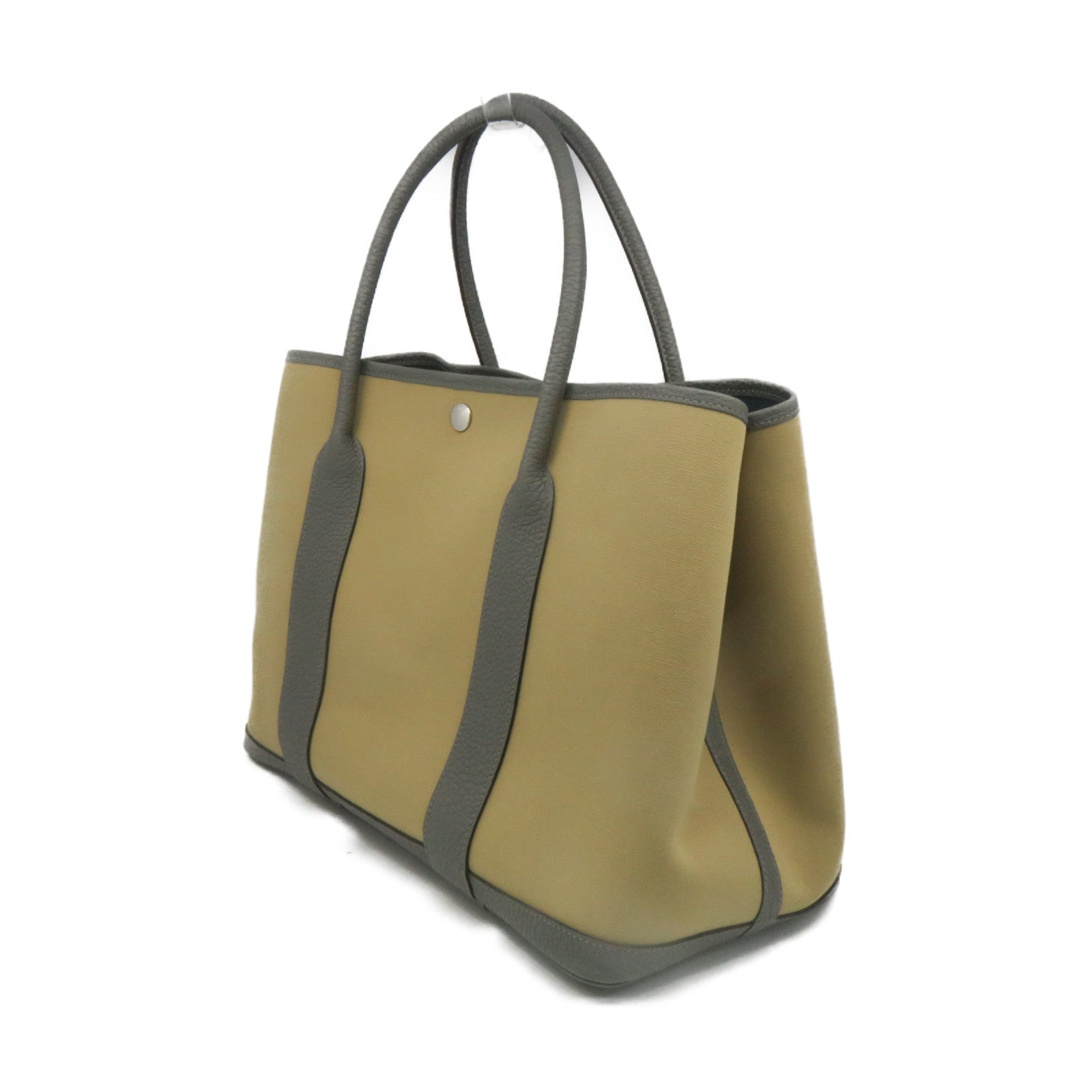 HERMES 帆布Garden Party TPM Tote Bag手挽袋積雨雲灰/風暴藍