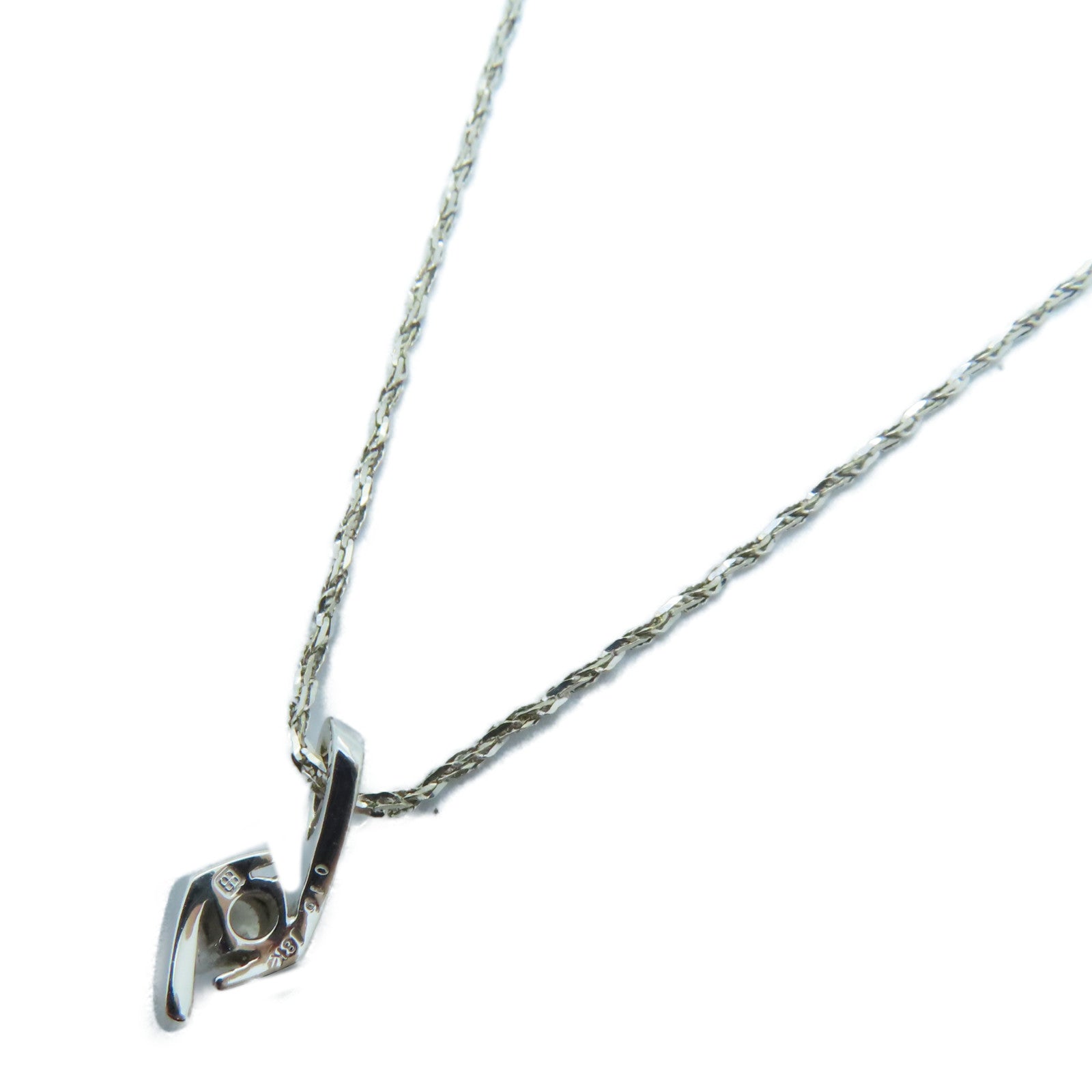JEWELRY 18K白金Diamond Necklace 0.16ct钻石项链
