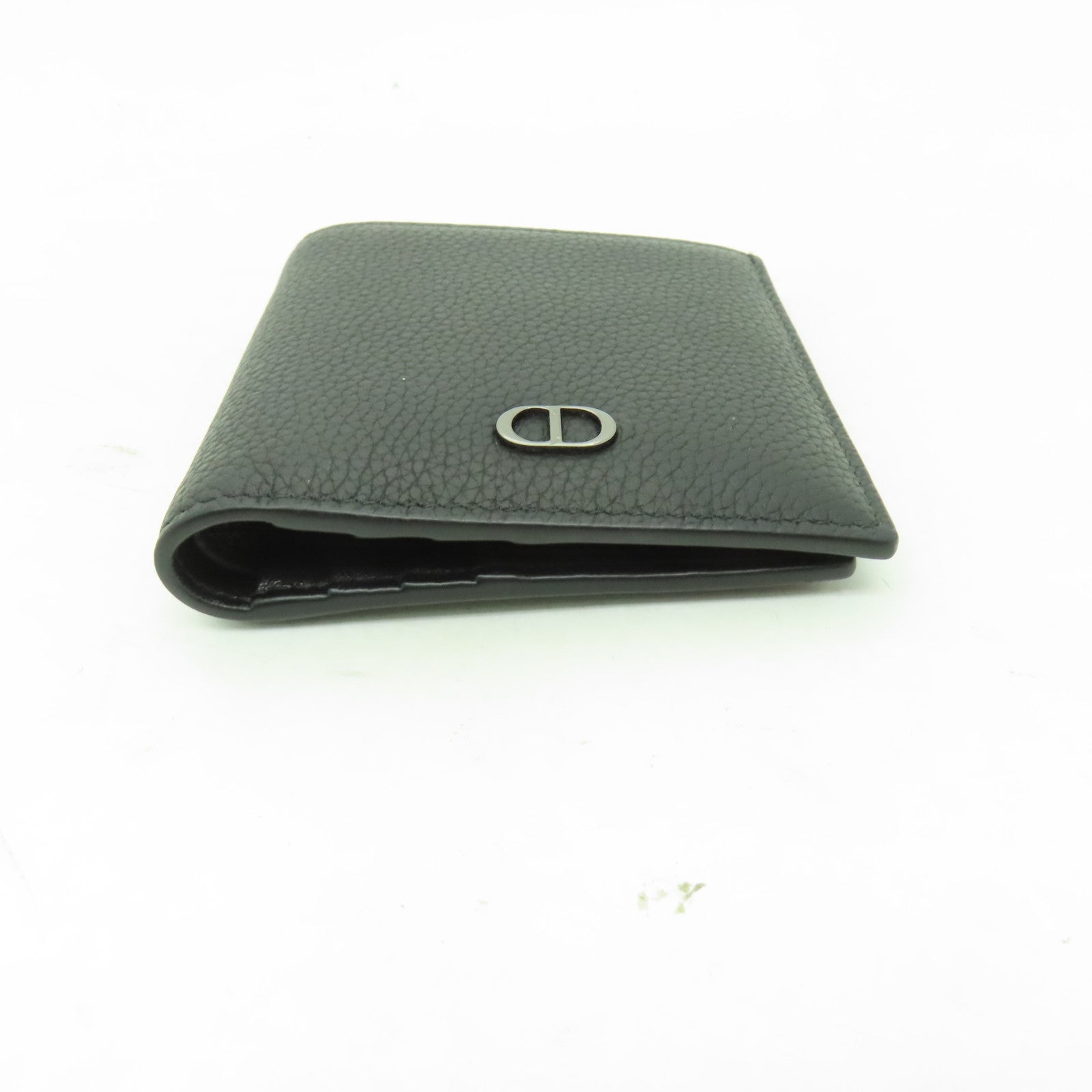 Dior 牛皮皮革Wallet銀扣錢包黒色