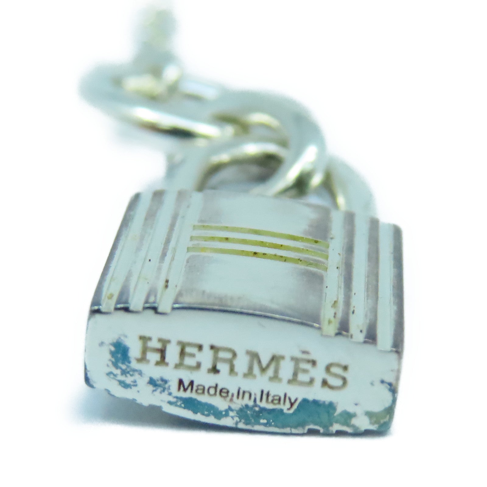 HERMES 925純銀Kelly Cadenas Pendant項鍊銀色