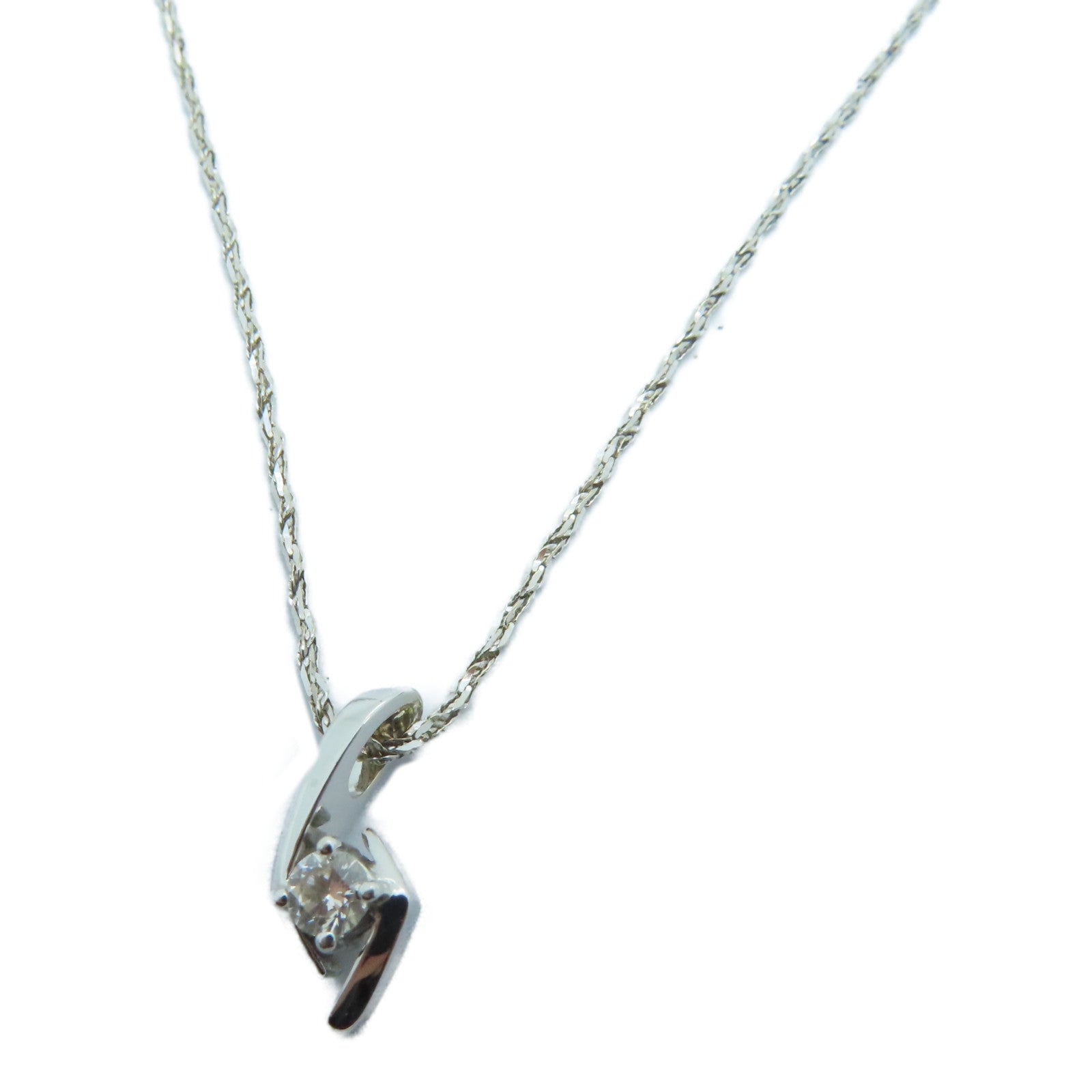 JEWELRY 18K白金Diamond Necklace 0.16ct钻石项链