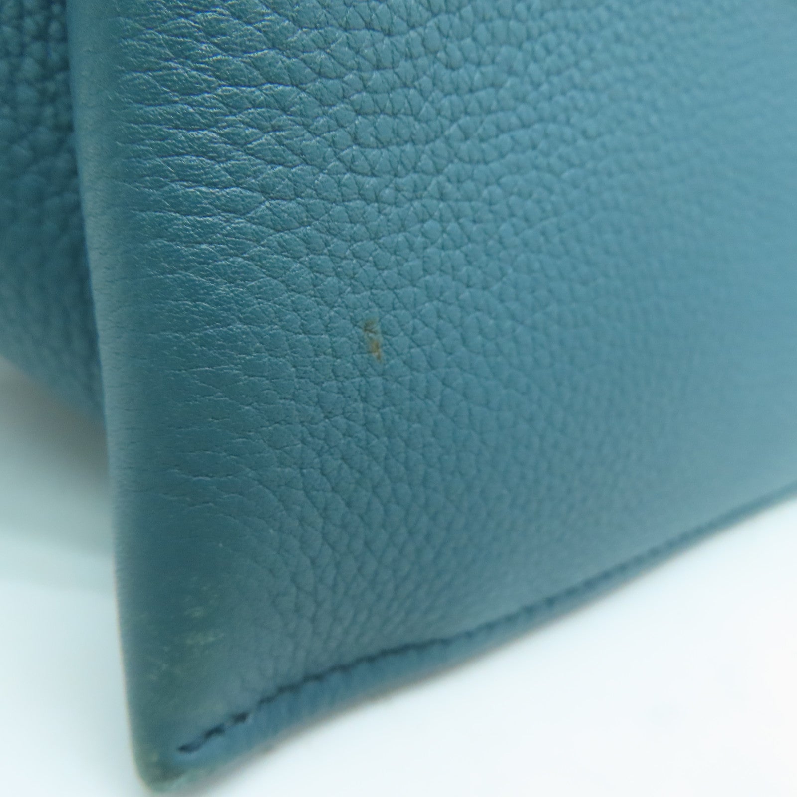 CELINE [Sharp Discount] Cowhide Leather Handbag Blue