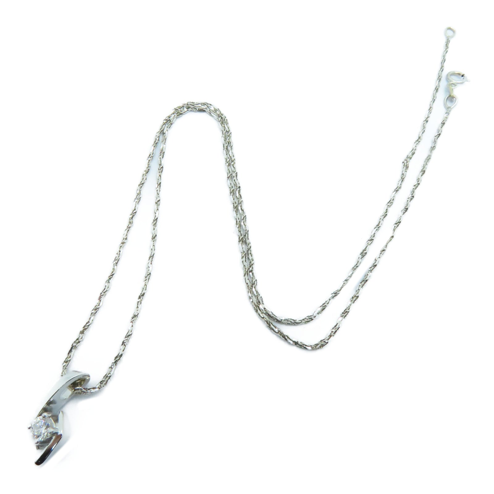 JEWELRY 18K白金Diamond Necklace 0.16ct钻石项链