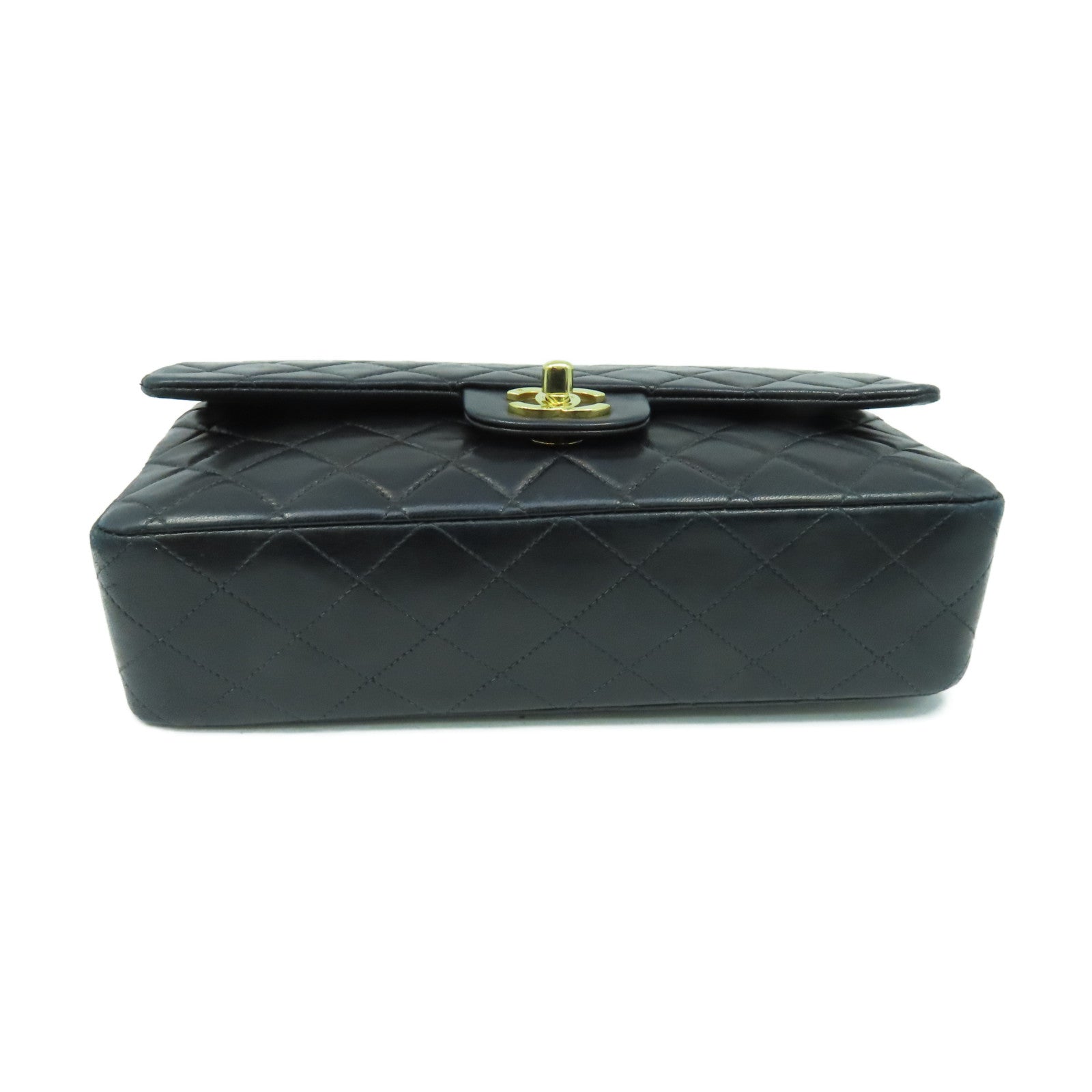 CHANEL 【激減優惠】菱格羊皮皮革Classic Flap Jumbo Chain Shoulder Bag銀扣鏈帶肩背袋黑色