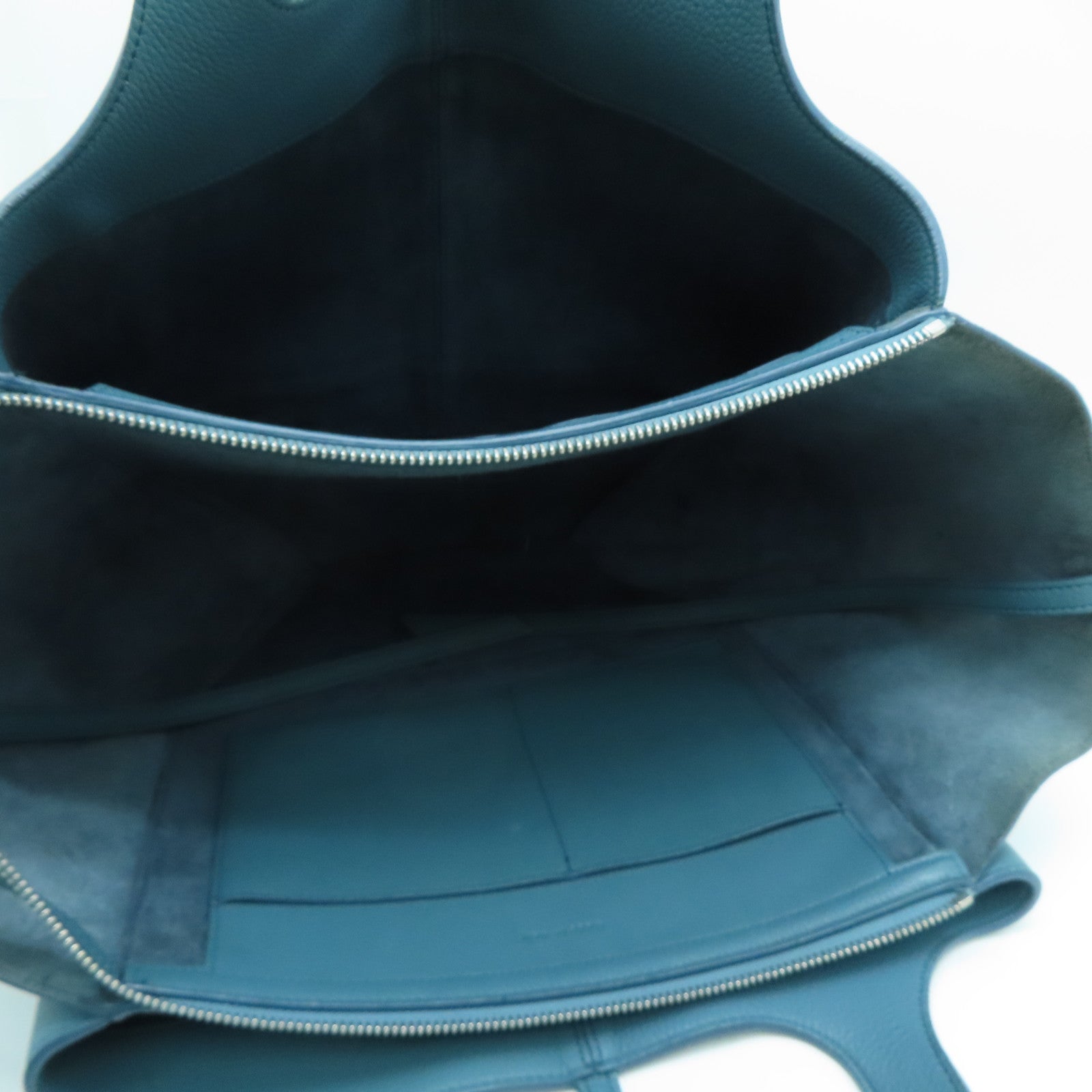 CELINE [Sharp Discount] Cowhide Leather Handbag Blue