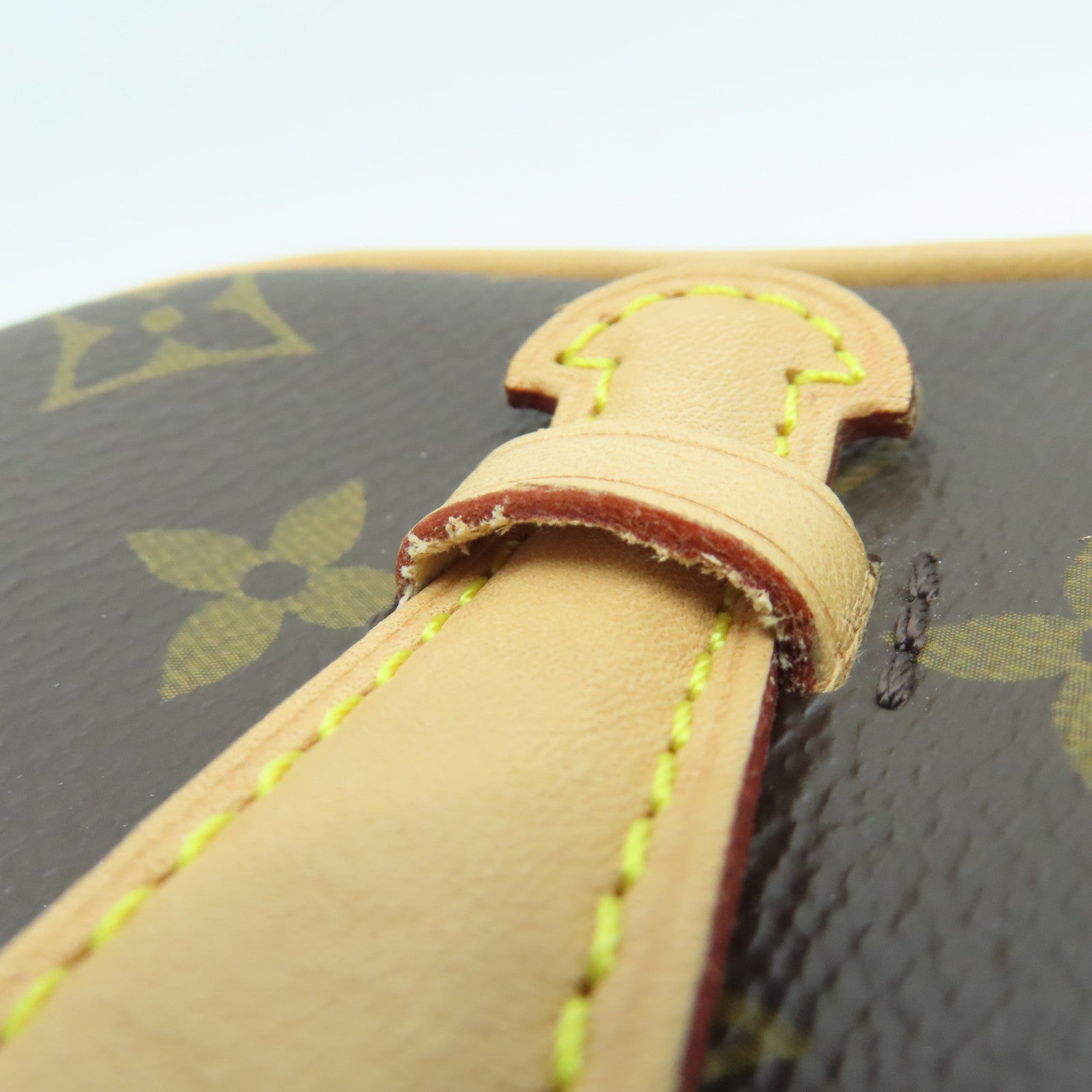 LOUIS VUITTON Monogram Nice Mini Hand Bag金扣手挽袋啡色