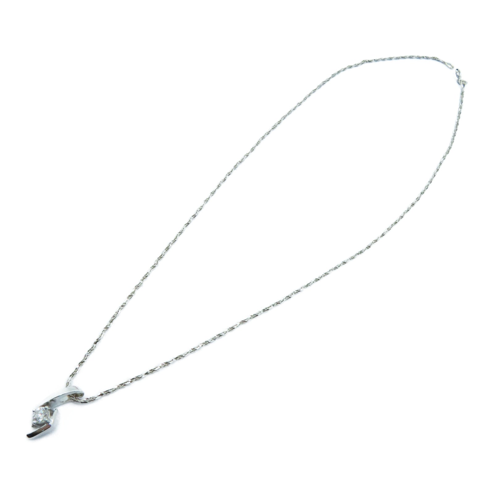 JEWELRY 18K白金Diamond Necklace 0.16ct钻石项链