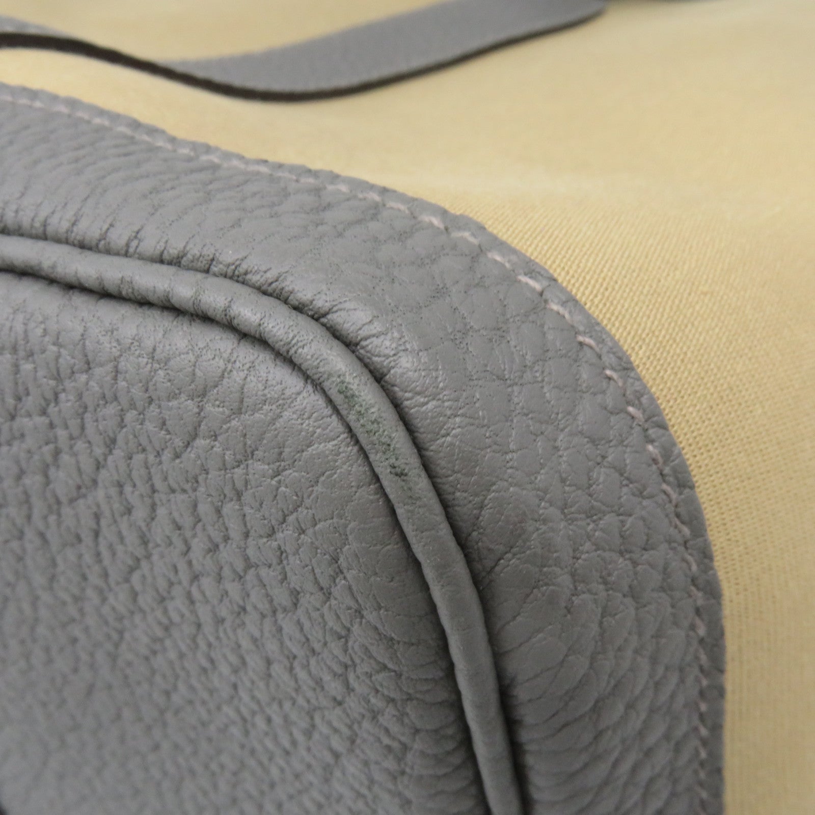 HERMES 帆布Garden Party TPM Tote Bag手挽袋積雨雲灰/風暴藍