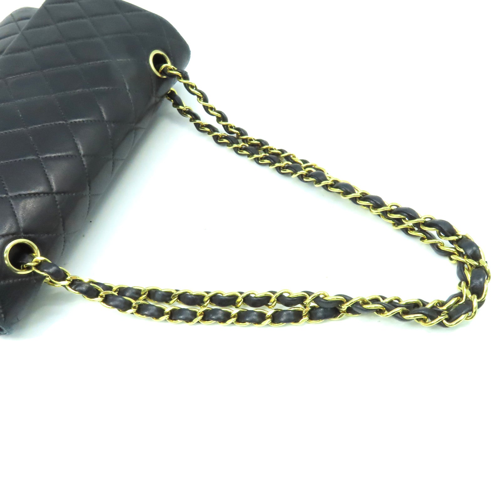 CHANEL 【激減優惠】菱格羊皮皮革Classic Flap Jumbo Chain Shoulder Bag銀扣鏈帶肩背袋黑色