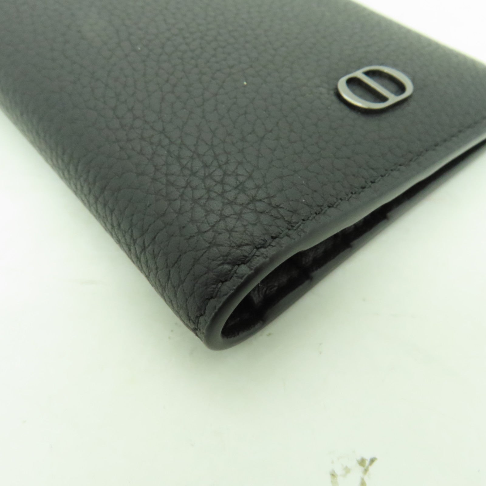 Dior 牛皮皮革Wallet銀扣錢包黒色