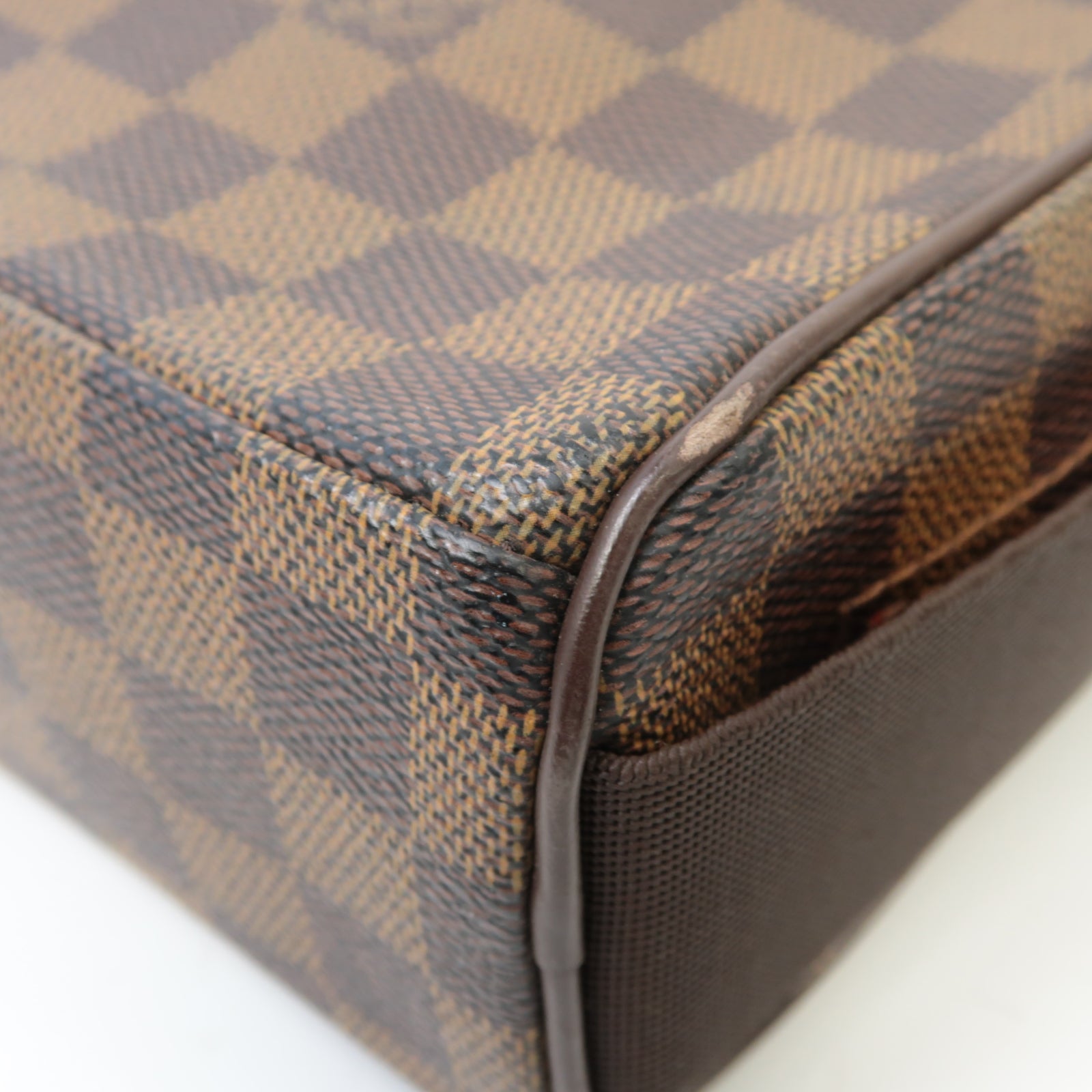 LOUIS VUITTON Damier Olav PM金扣肩背袋棕色