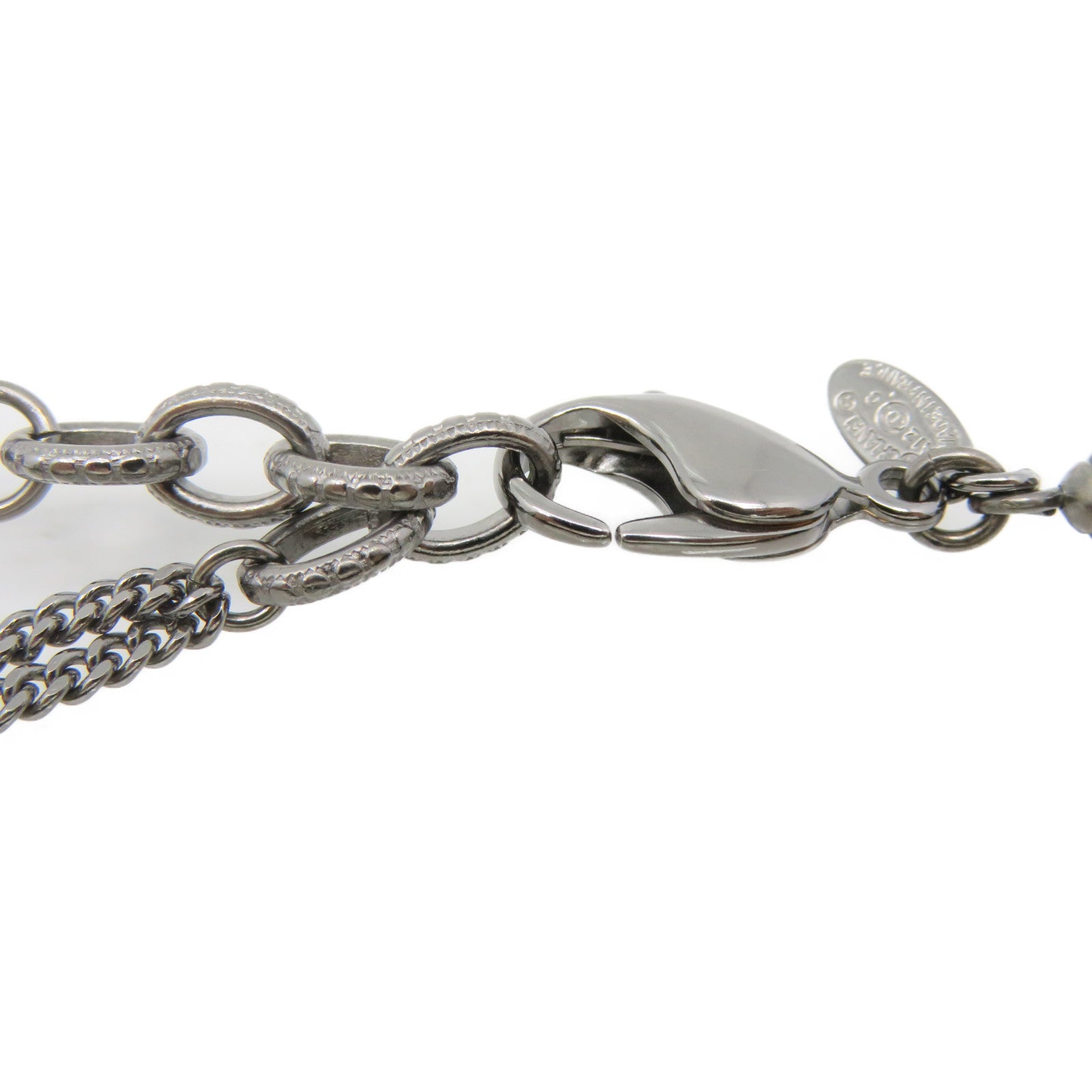 CHANEL Metal / Imitation Pearl CC Necklace Black