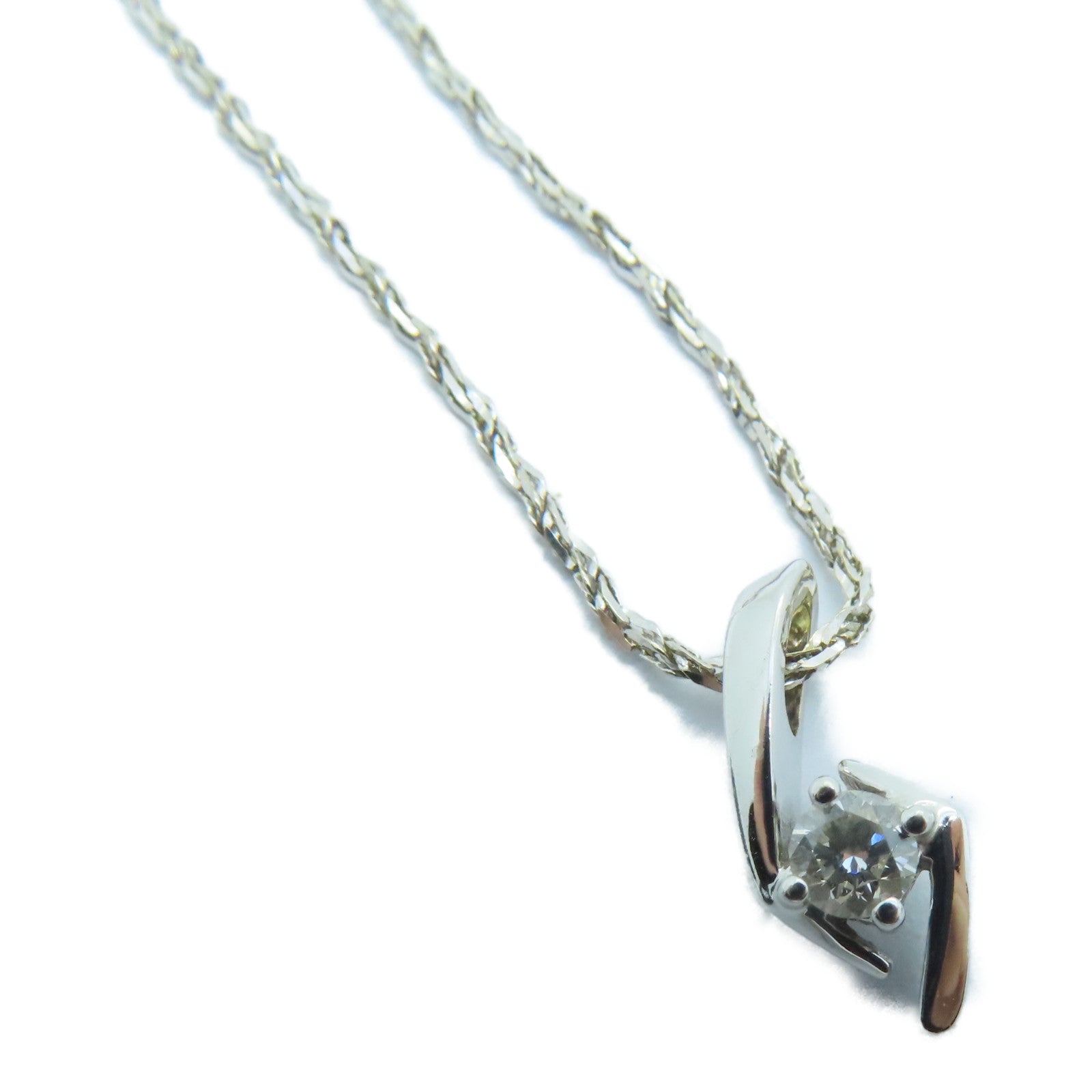 JEWELRY 18K白金Diamond Necklace 0.16ct钻石项链