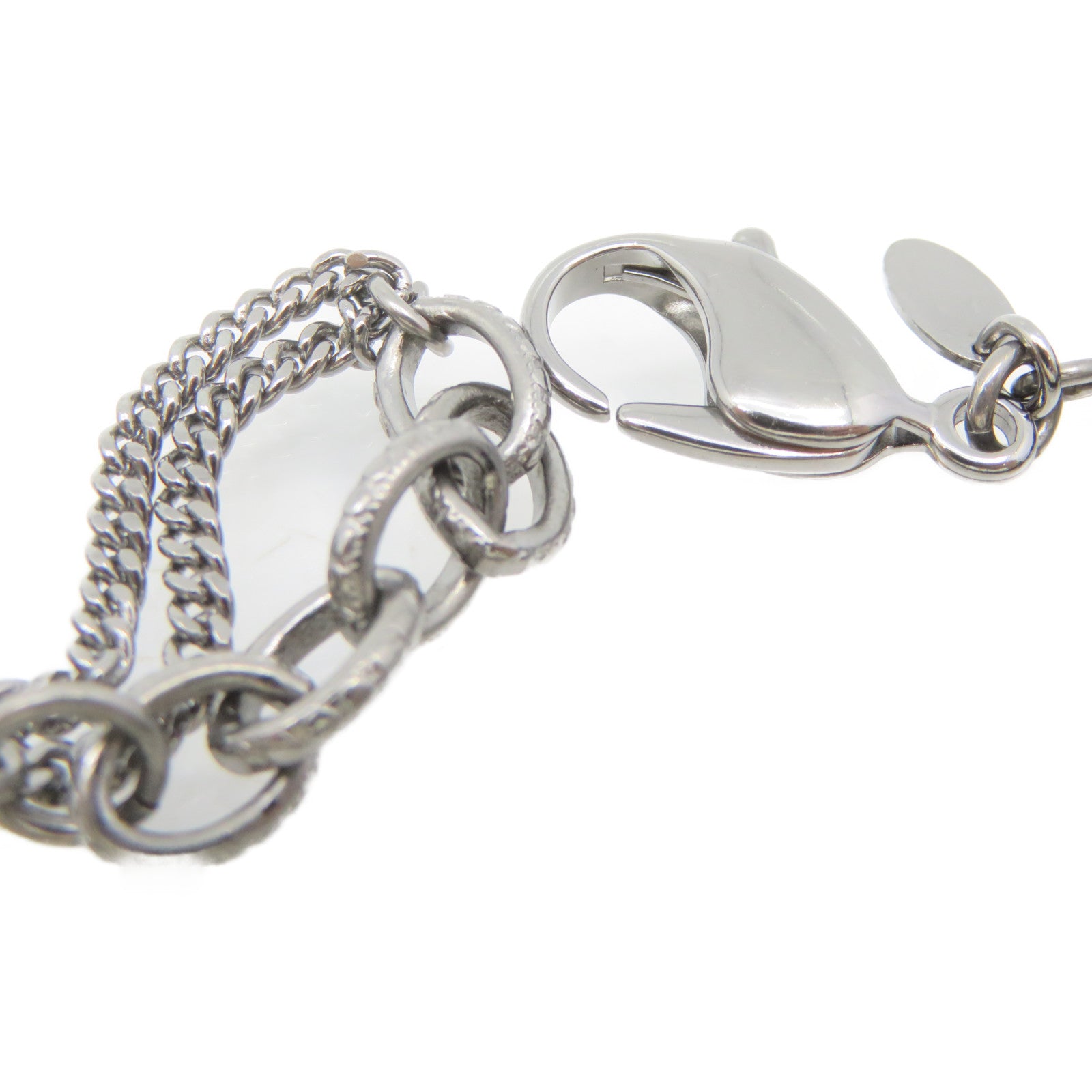 CHANEL Metal / Imitation Pearl CC Necklace Black