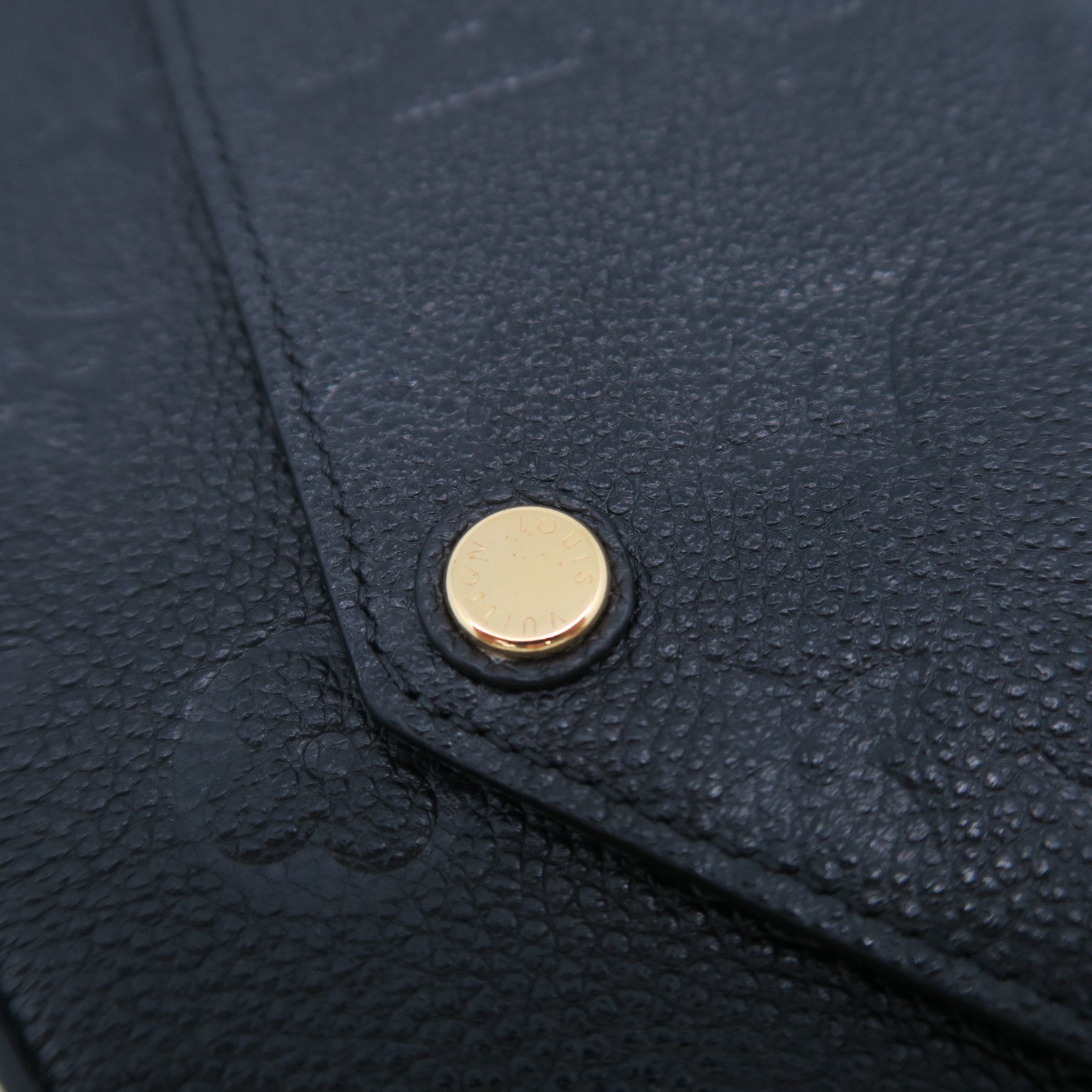 LOUIS VUITTON Monogram Empreinte Felicie Pochette金扣鏈帶肩背袋黑色