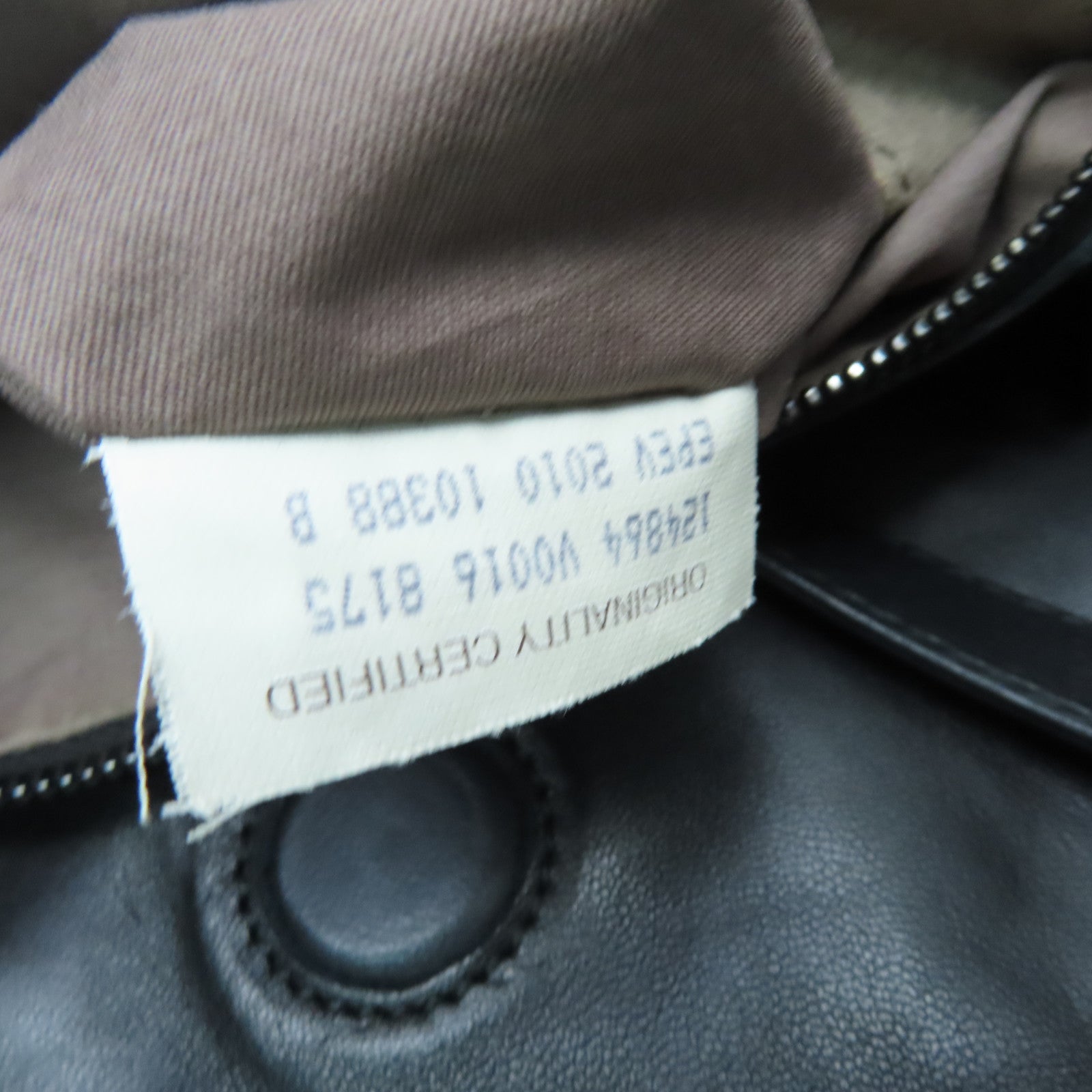 BOTTEGA VENETA Sheepskin Leather Shoulder Bag Black Buckle Black