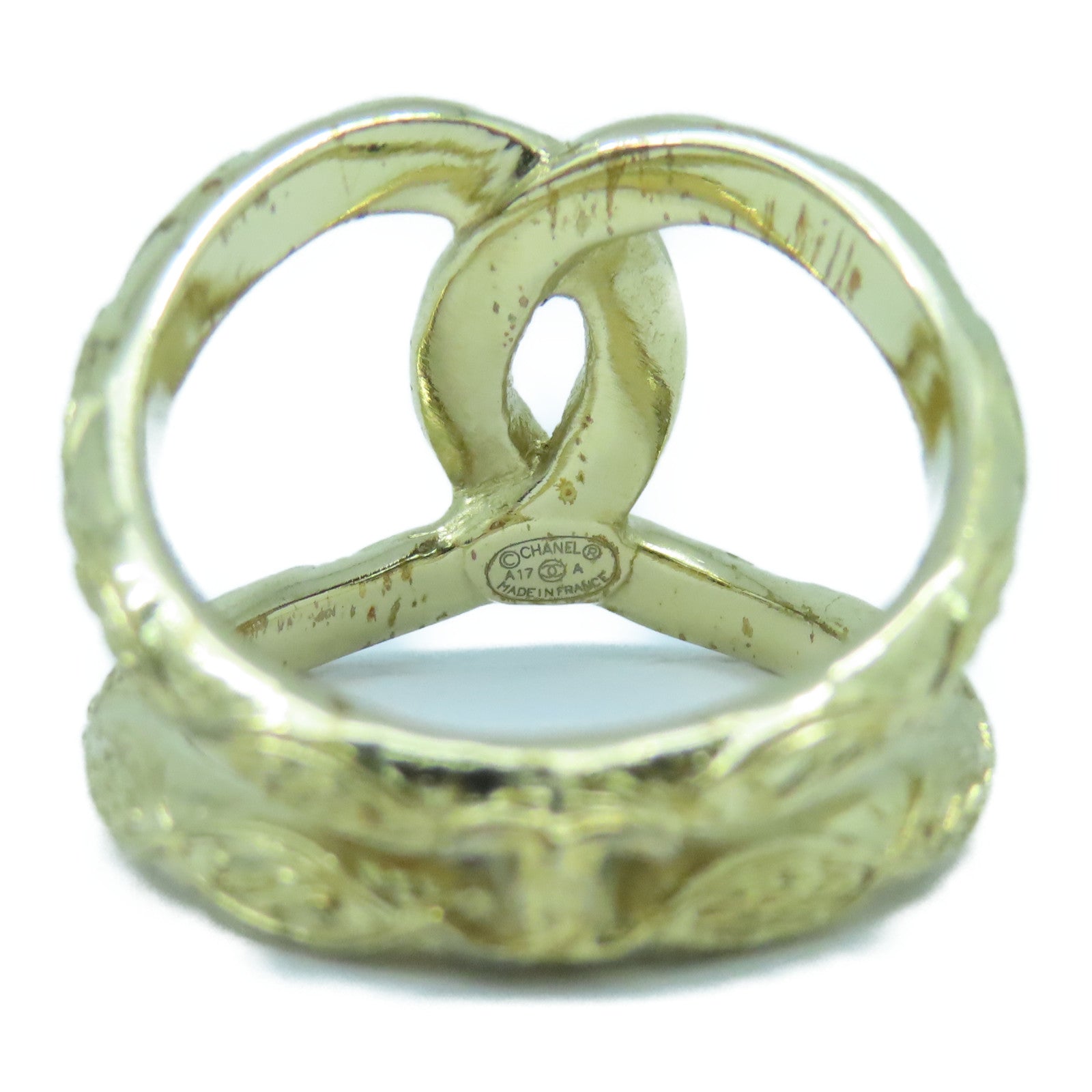 CHANEL 金屬Ring戒指金色US#6.5