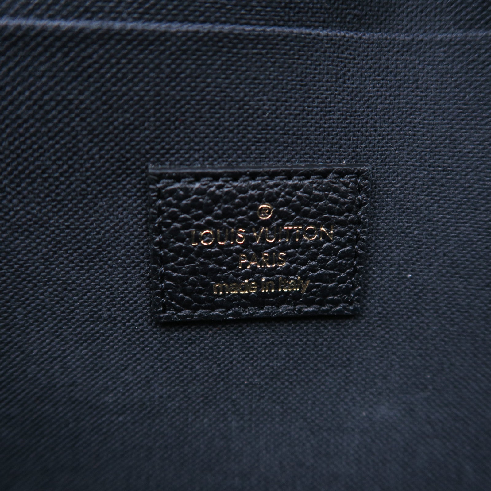 LOUIS VUITTON Monogram Empreinte Felicie Pochette金扣鏈帶肩背袋黑色