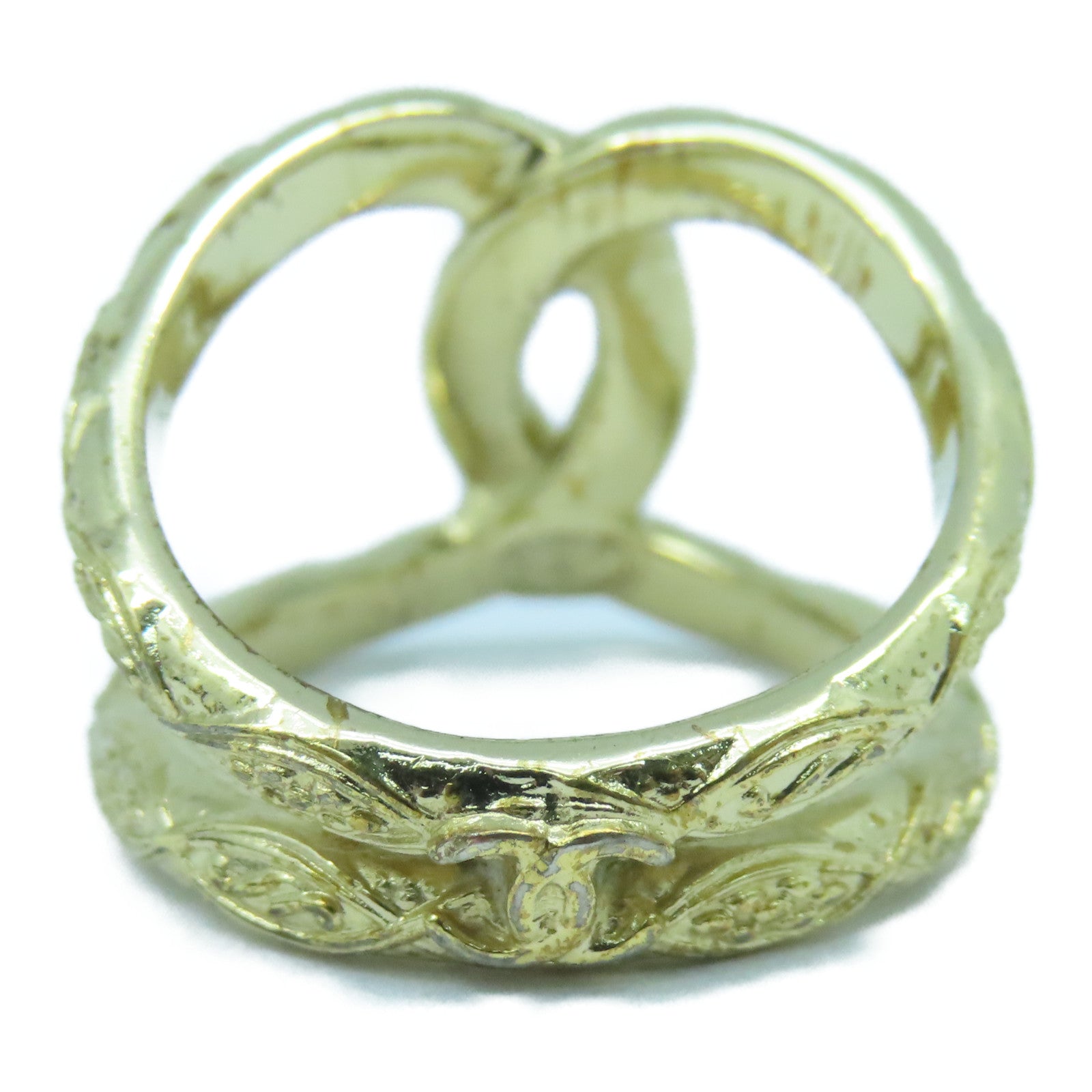 CHANEL 金屬Ring戒指金色US#6.5