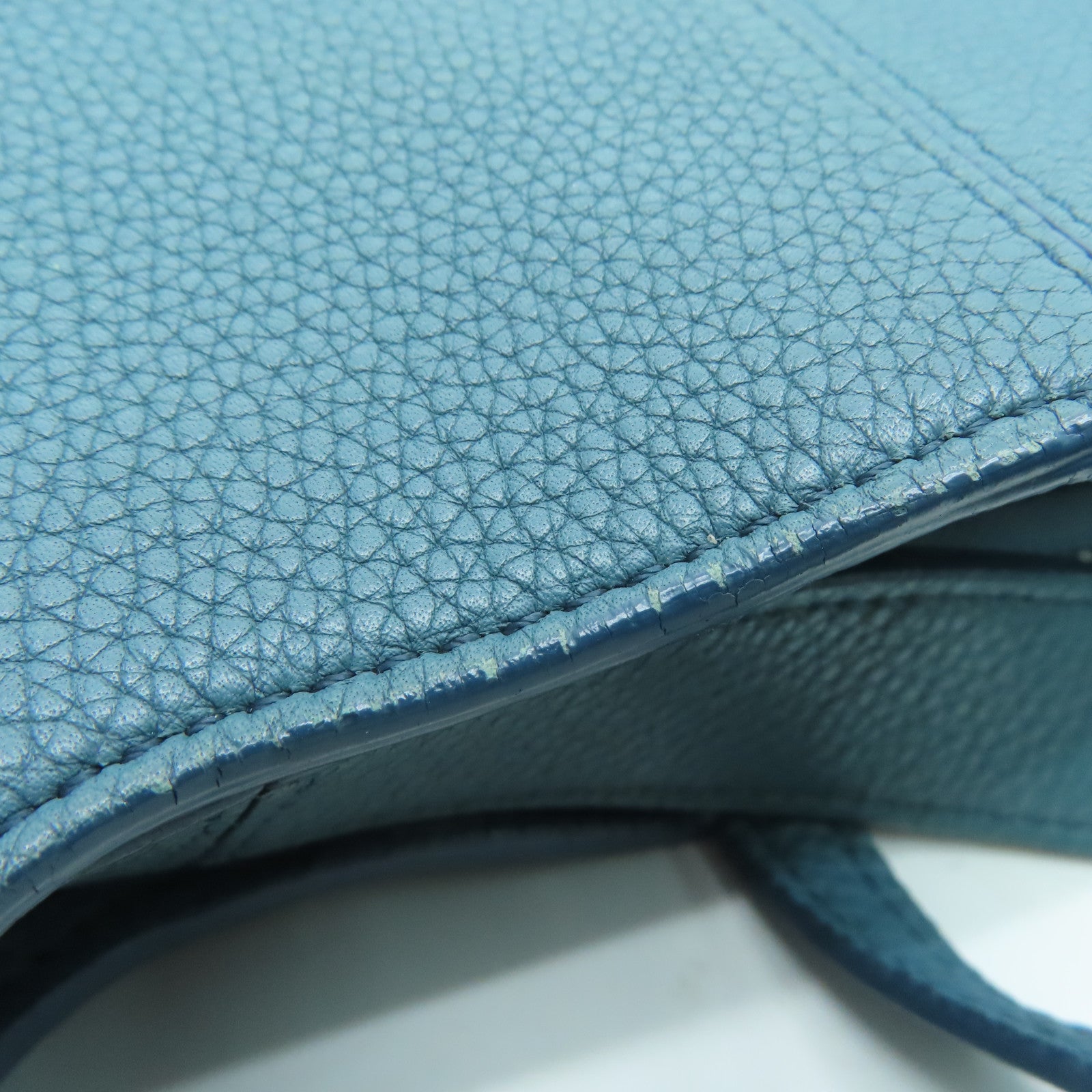 CELINE [Sharp Discount] Cowhide Leather Handbag Blue