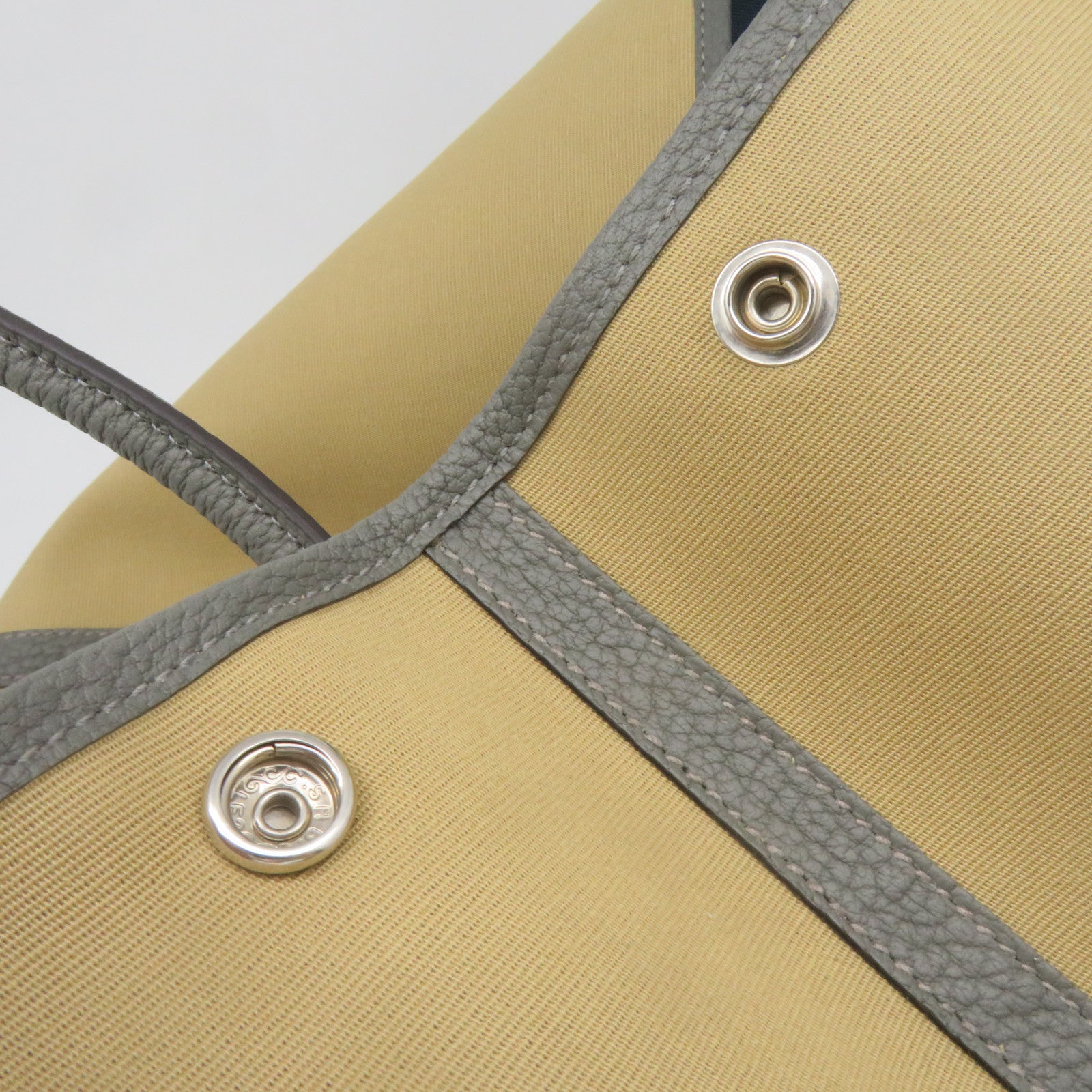 HERMES 帆布Garden Party TPM Tote Bag手挽袋積雨雲灰/風暴藍