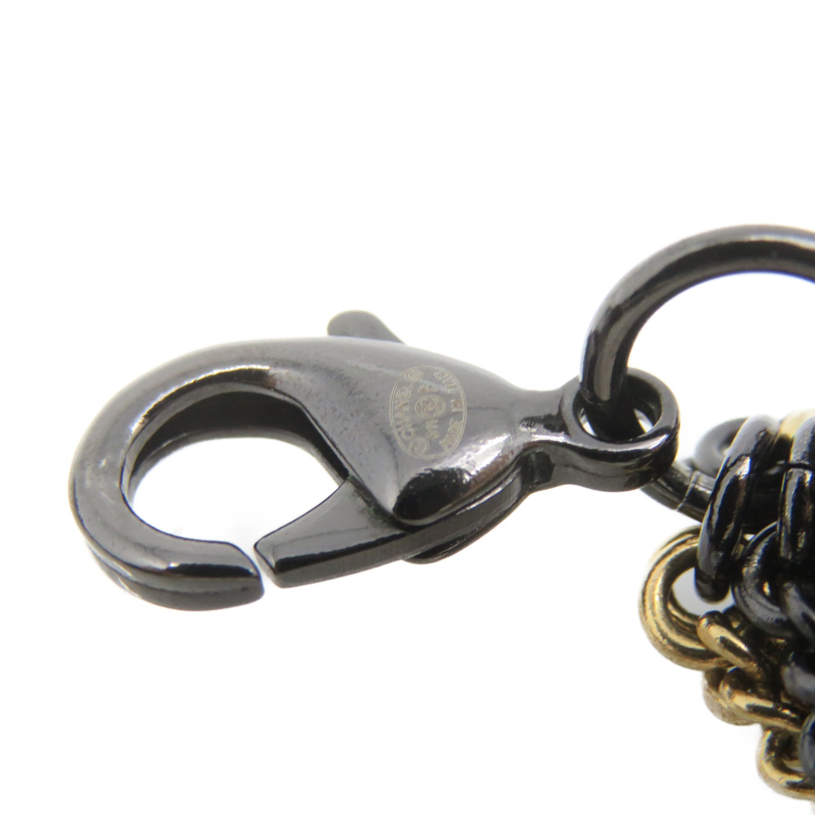 CHANEL Metal Necklace Black/Gold