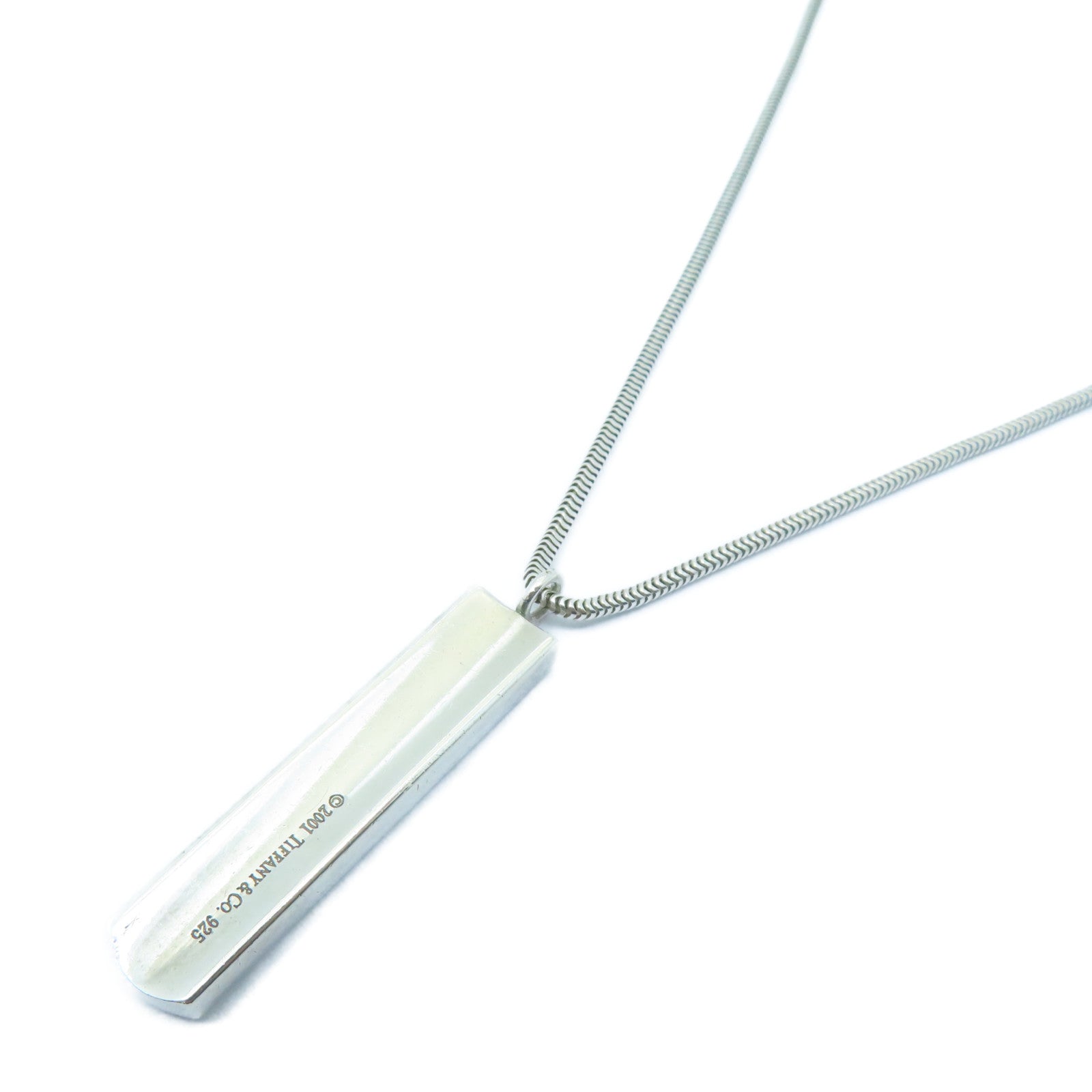 TIFFANY＆CO 925純銀1837 Bar Necklace項鍊銀色