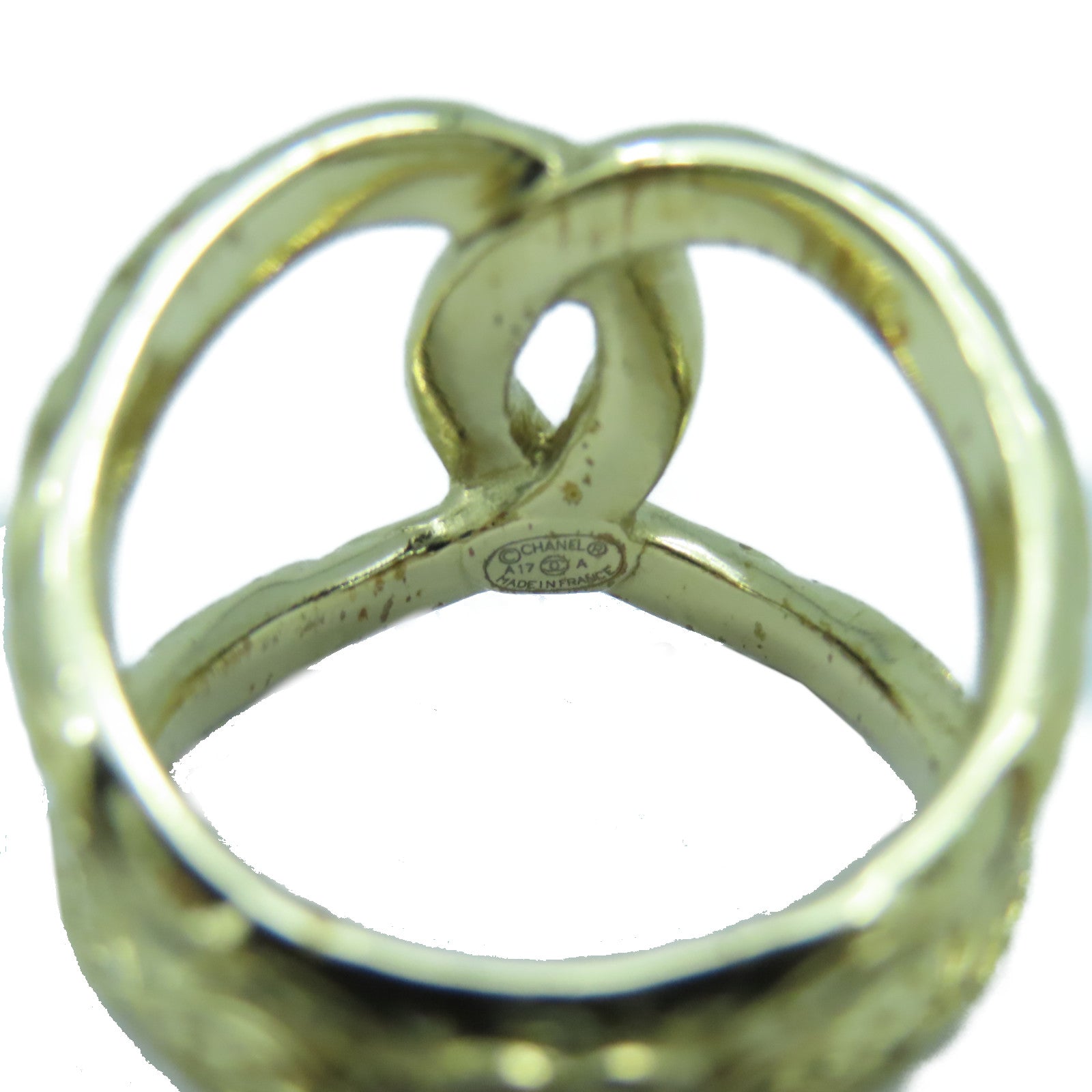 CHANEL 金屬Ring戒指金色US#6.5