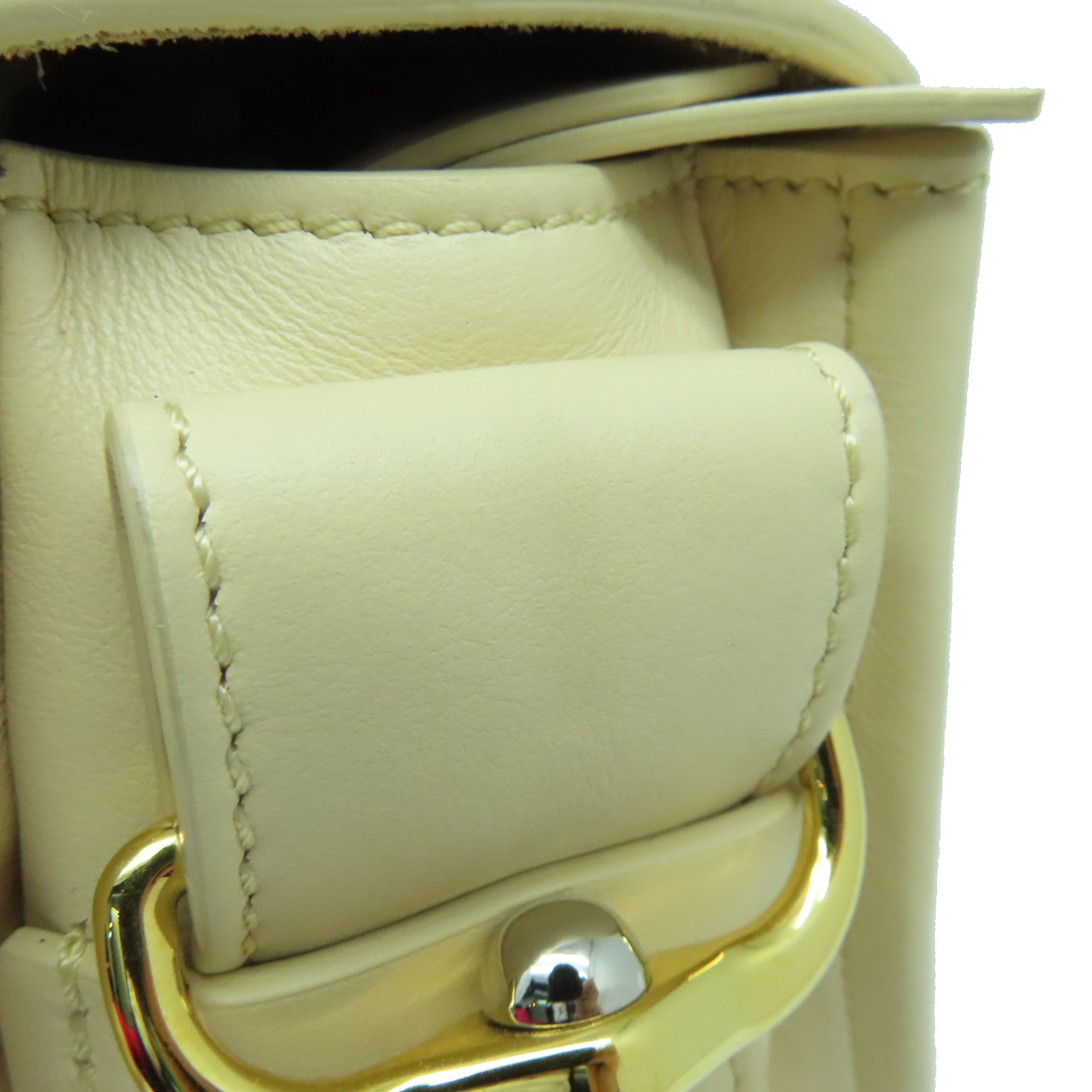 Chloe 牛皮皮革Mini Tess Day Bag金扣手挽肩背兩用袋米色