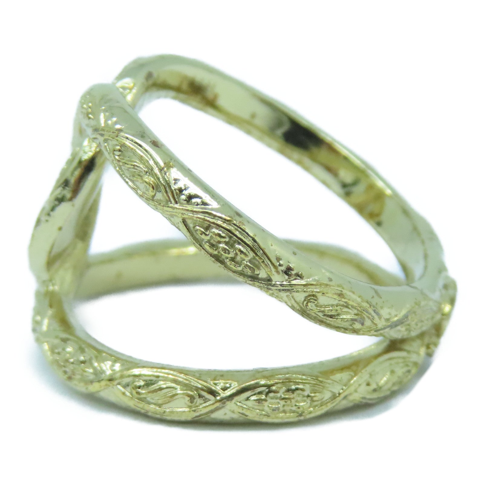 CHANEL 金屬Ring戒指金色US#6.5
