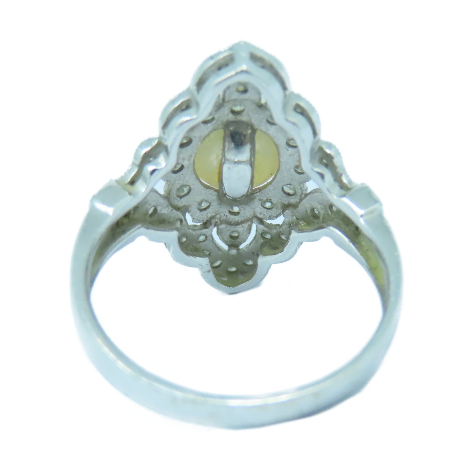 JEWELRY 18K白金Pearl Diamond Ring珍珠/鑽石戒指US#6.25