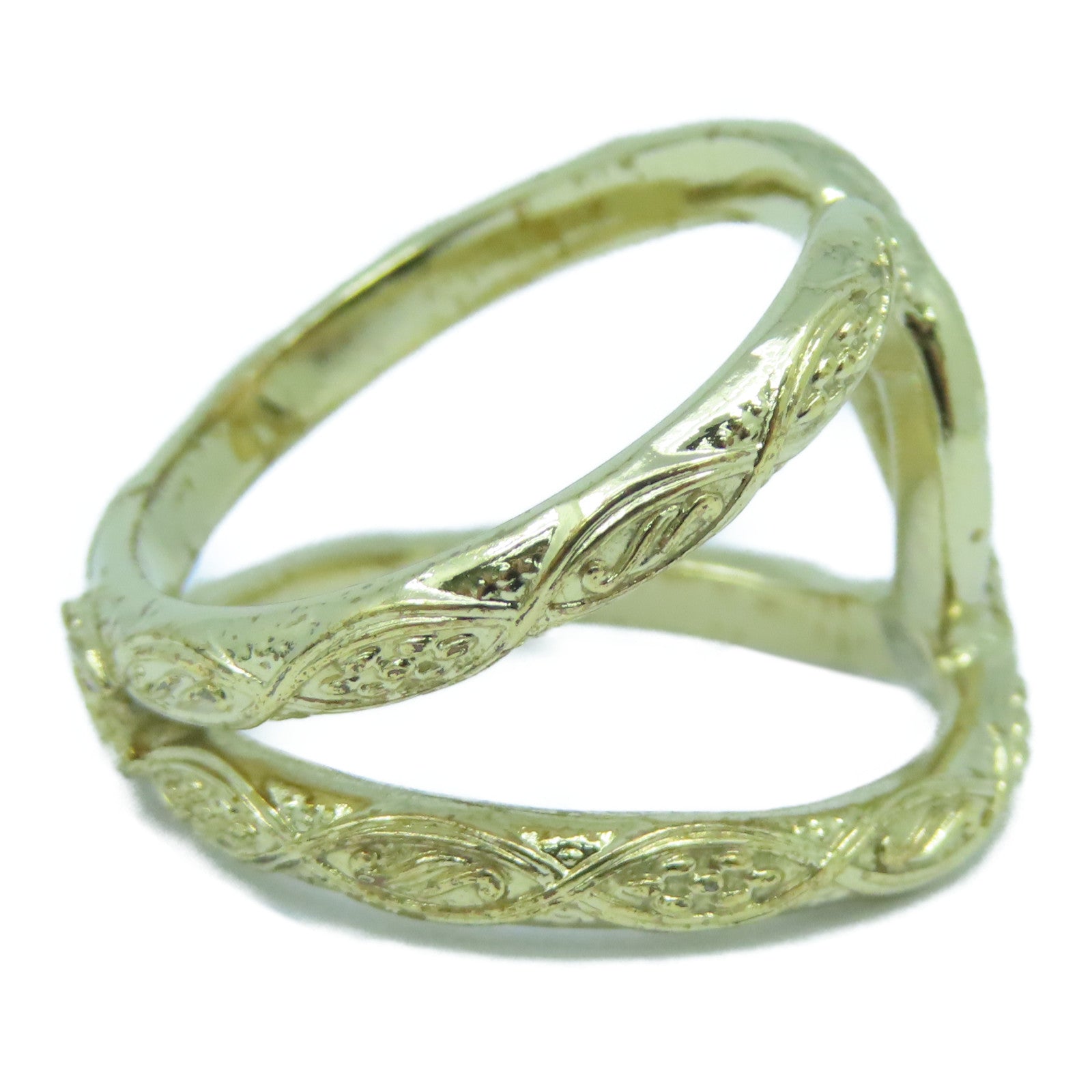 CHANEL 金屬Ring戒指金色US#6.5