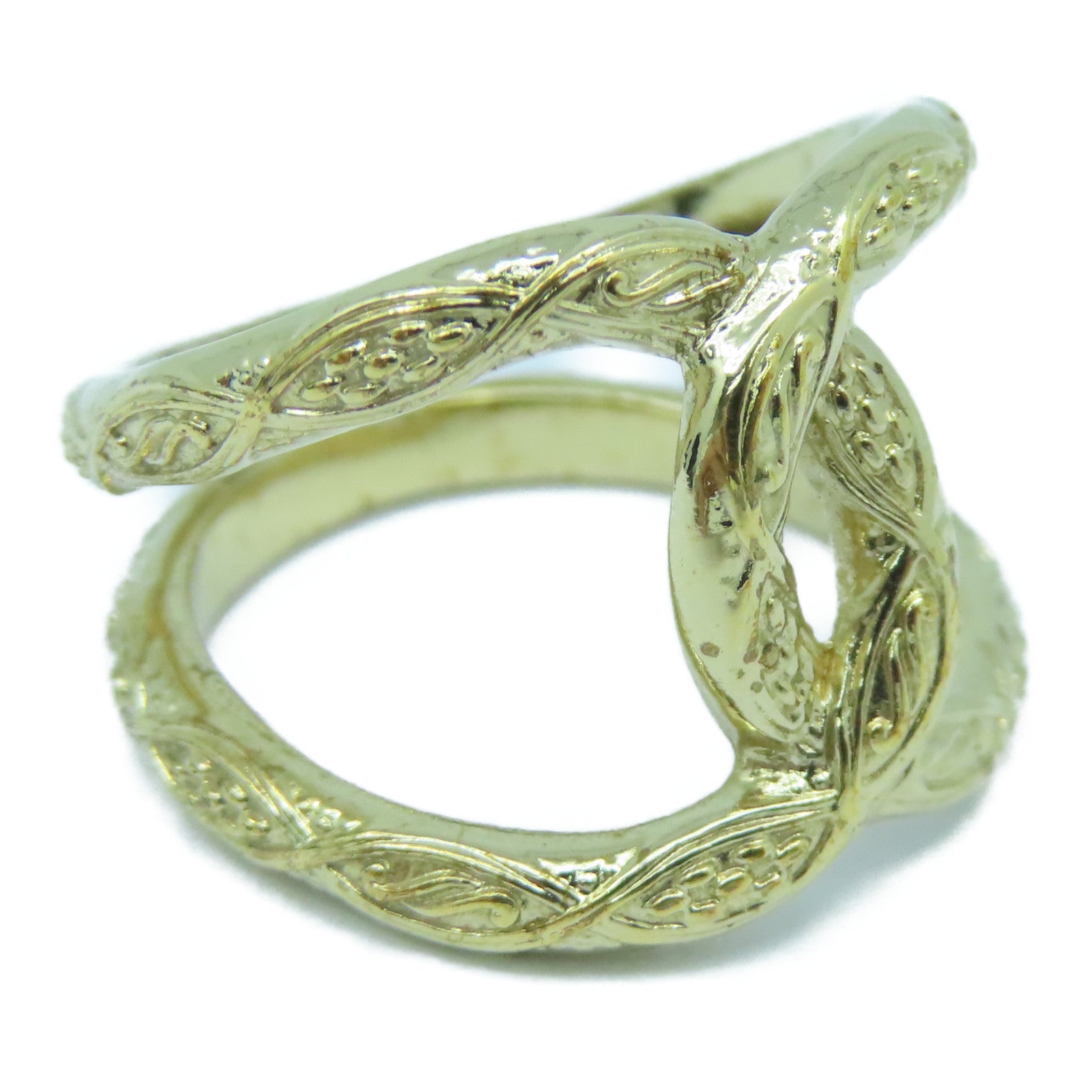 CHANEL 金屬Ring戒指金色US#6.5