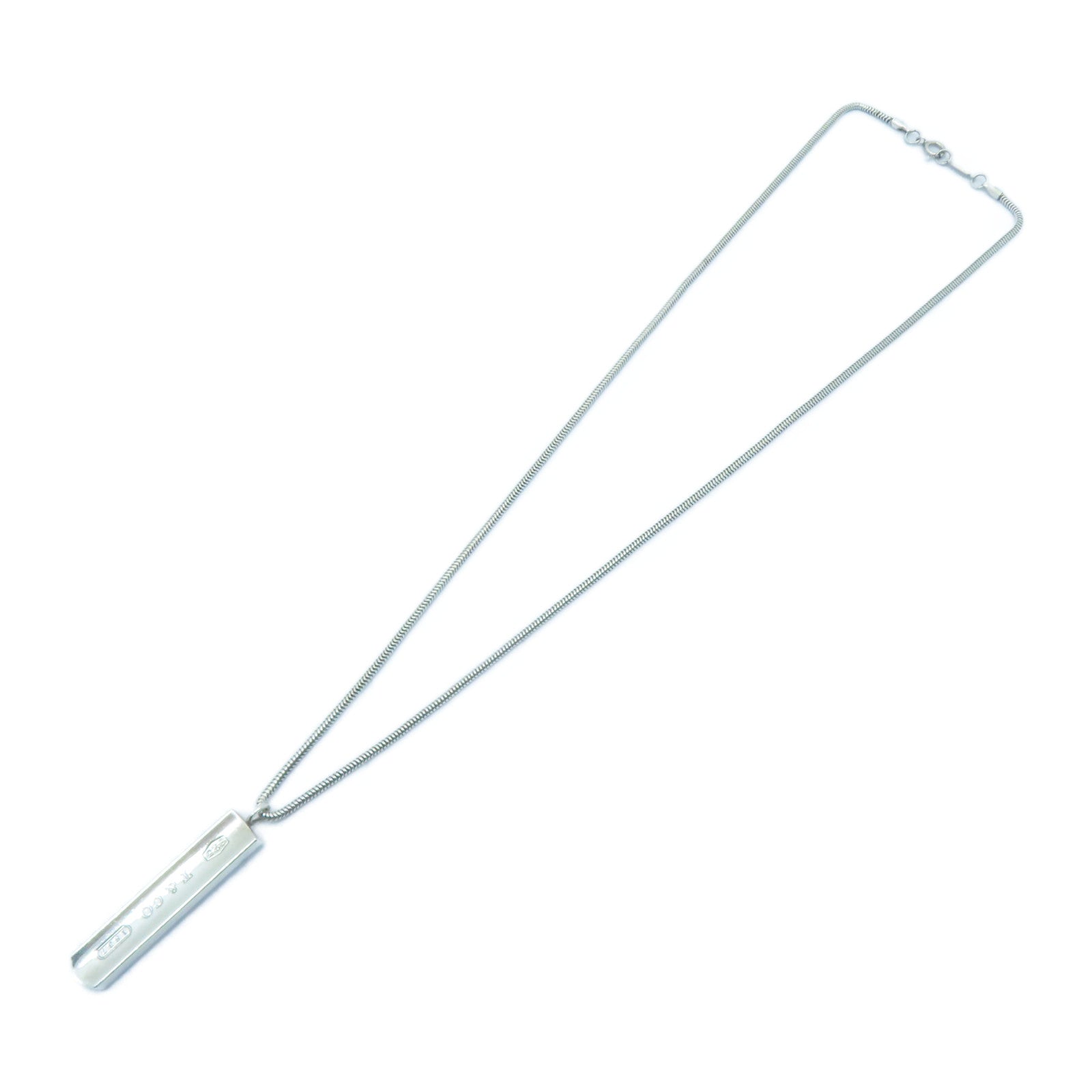 TIFFANY＆CO 925純銀1837 Bar Necklace項鍊銀色