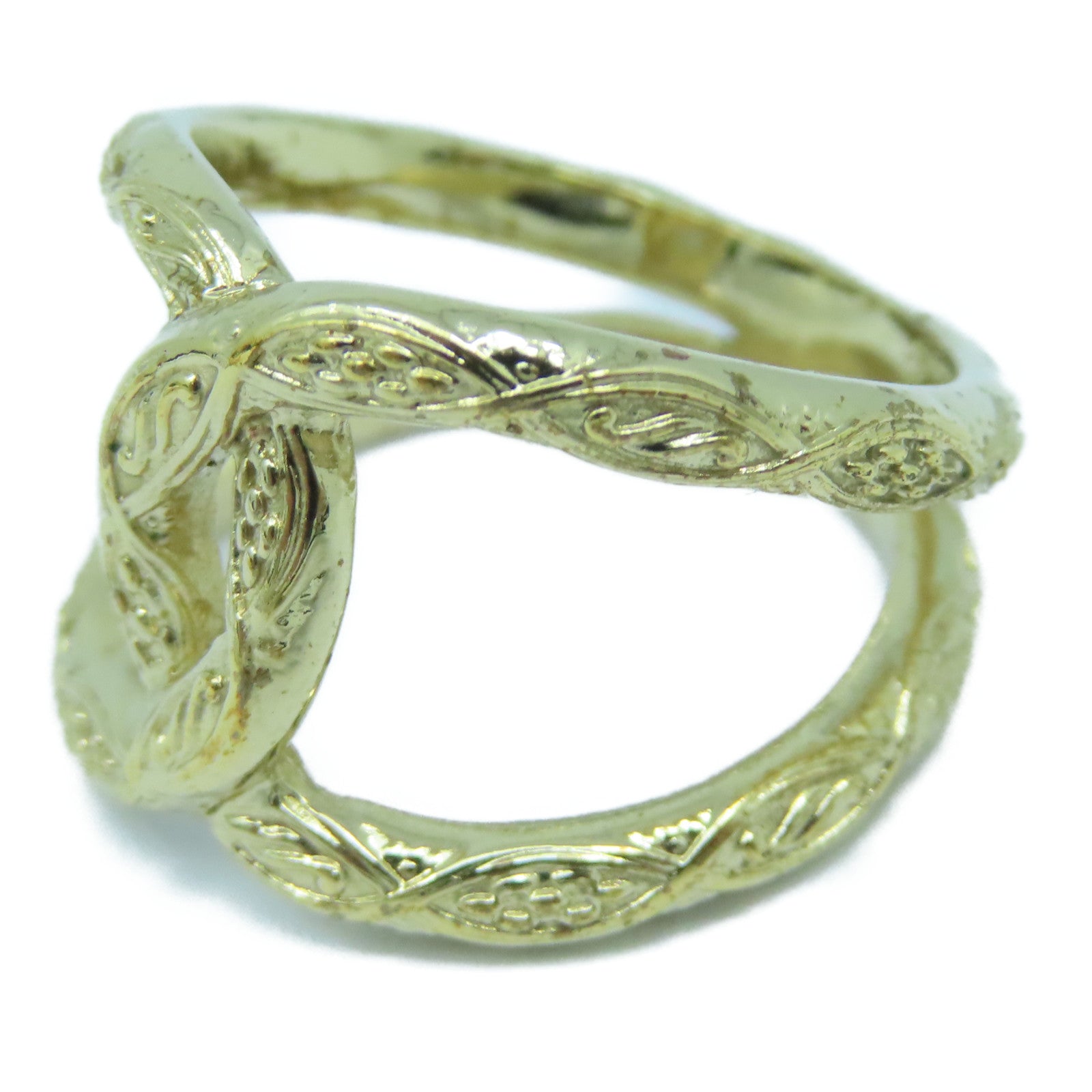 CHANEL 金屬Ring戒指金色US#6.5