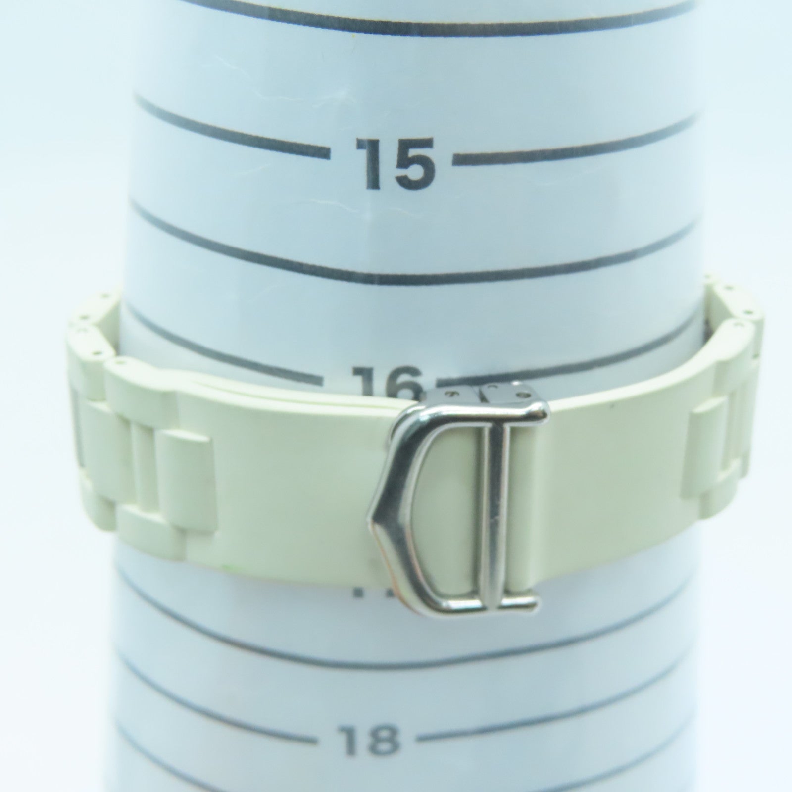 CARTIER 不锈钢/橡胶带手表石英机芯白色