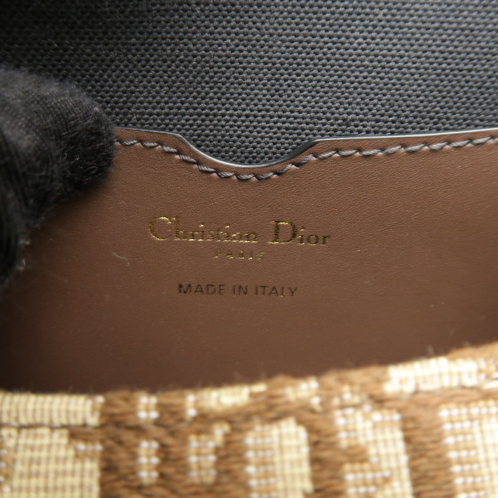 Dior 帆布Bobby金扣肩背袋啡色