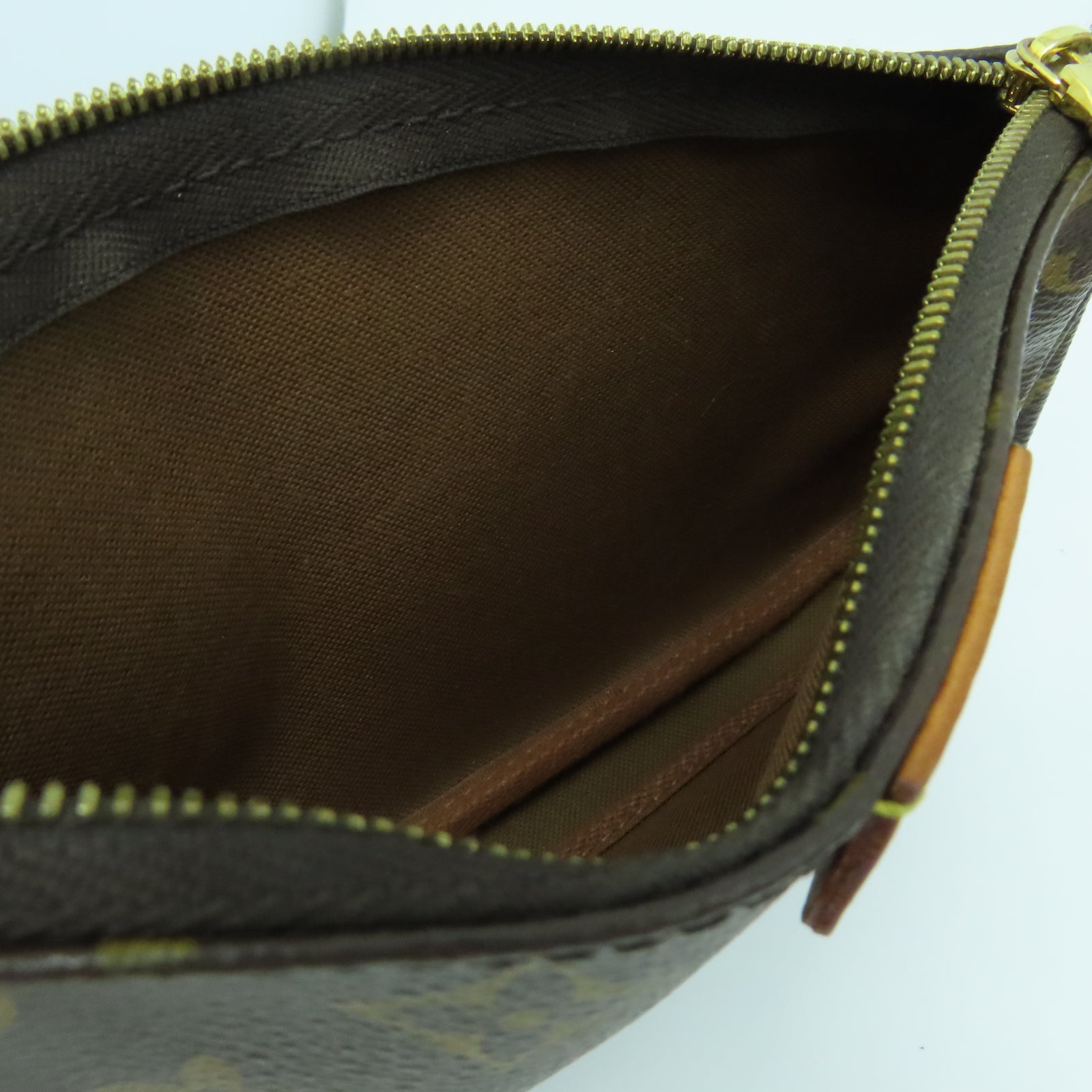 LOUIS VUITTON Monogram Multipochette Accessories金扣手挽肩背兩用袋啡色