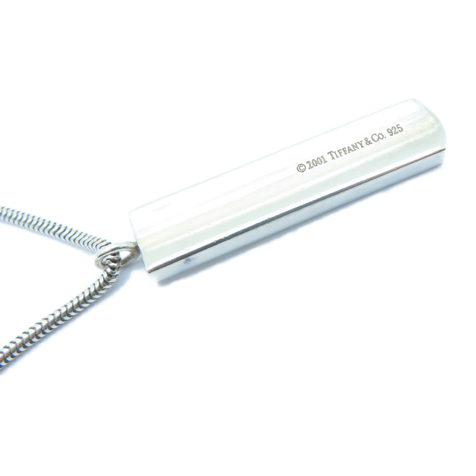 TIFFANY＆CO 925純銀1837 Bar Necklace項鍊銀色