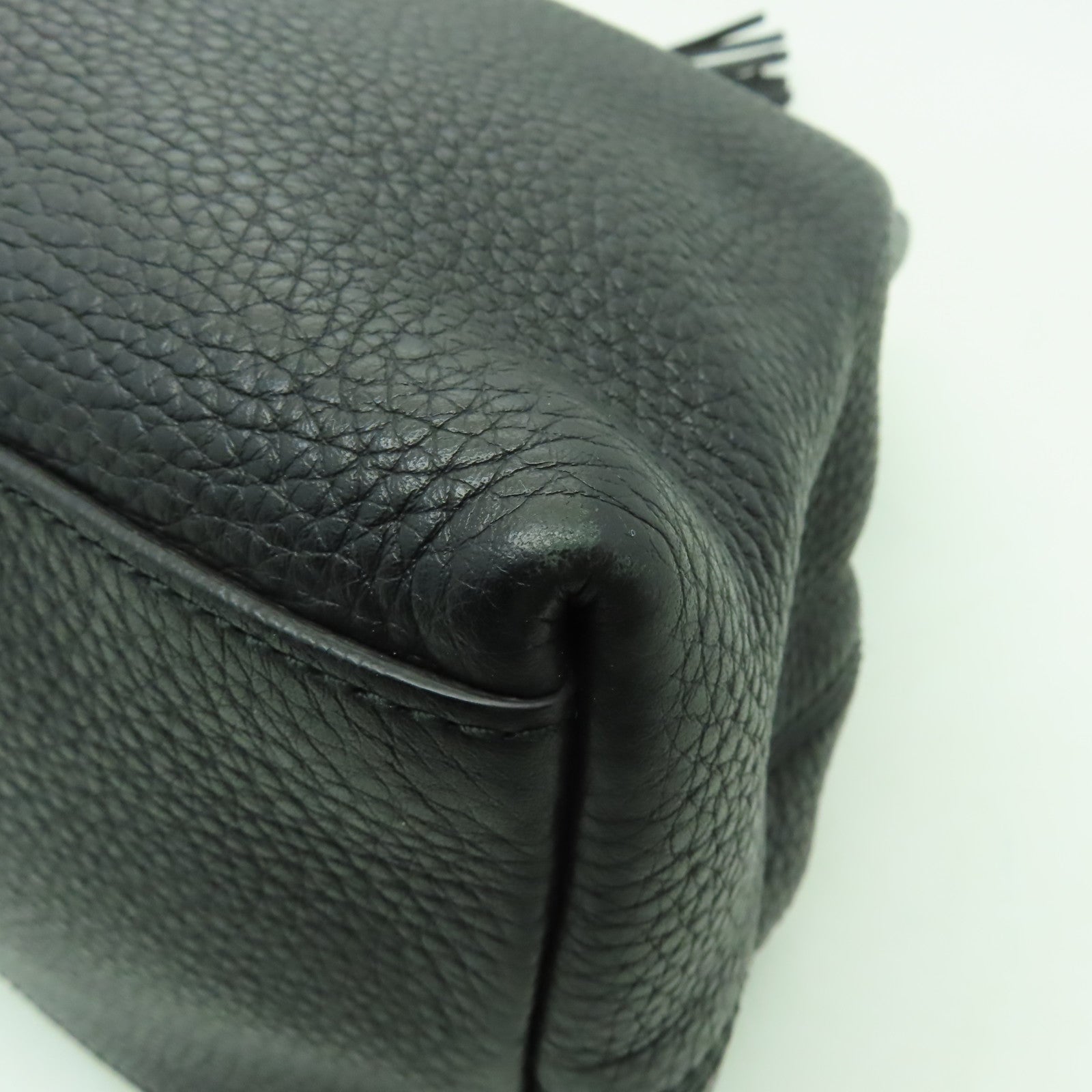 GUCCI 牛皮皮革Chain Shoulder Bag金扣鏈帶肩背袋黒色