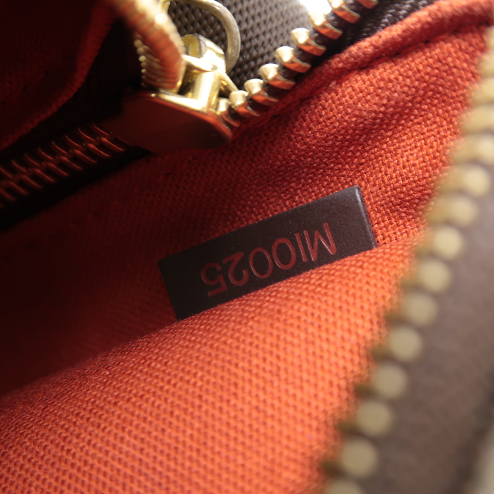 LOUIS VUITTON Damier Olav PM金扣肩背袋棕色