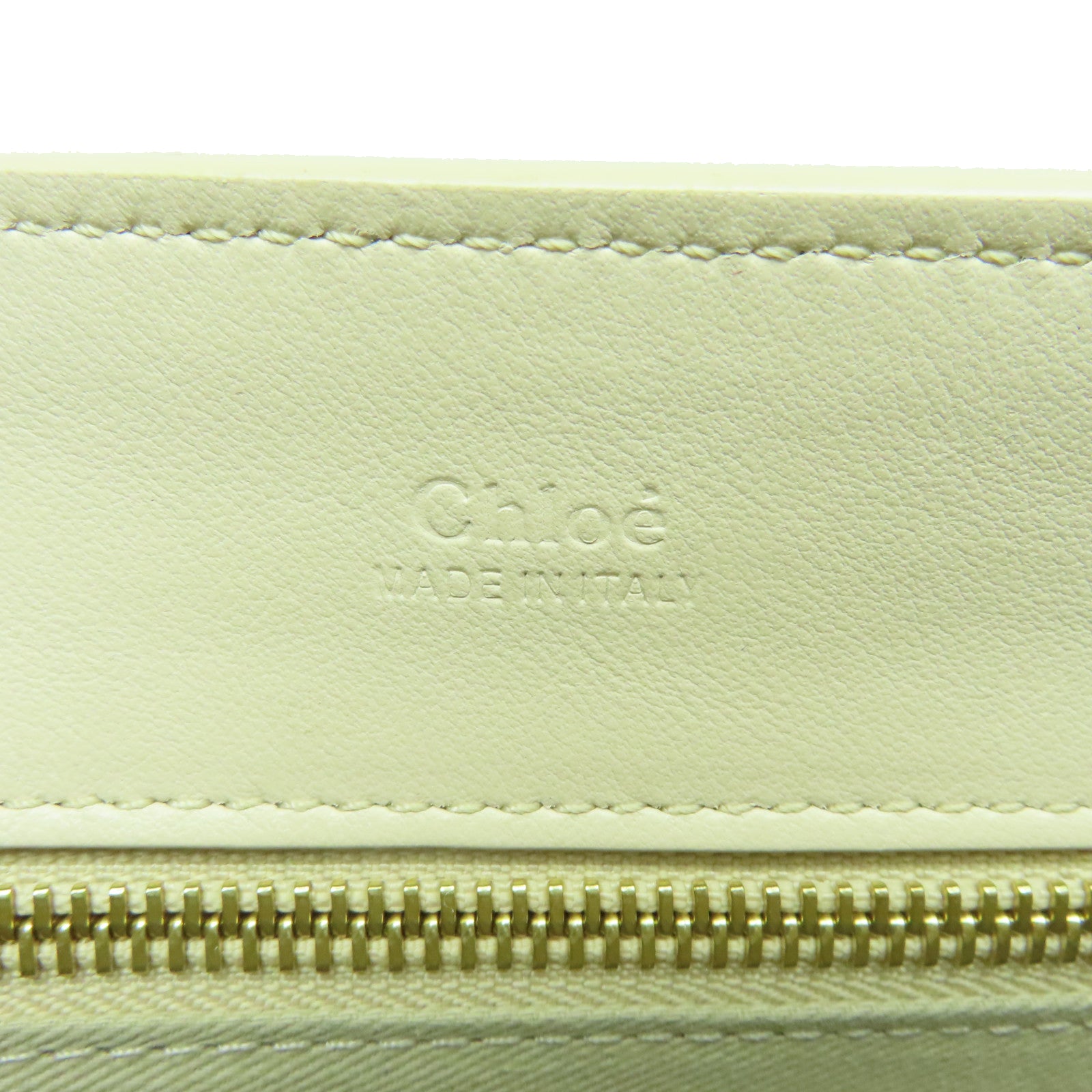 Chloe 牛皮皮革Mini Tess Day Bag金扣手挽肩背兩用袋米色