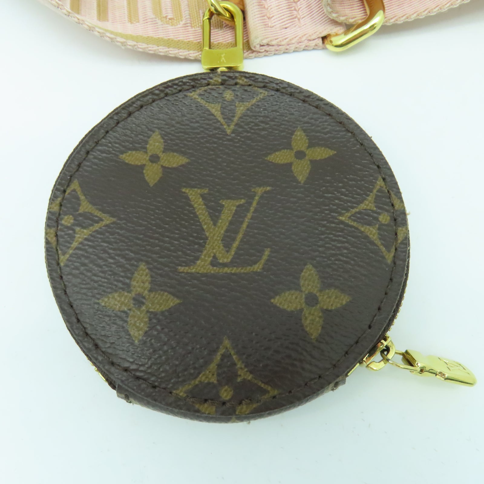 LOUIS VUITTON Monogram Multipochette Accessories金扣手挽肩背兩用袋啡色