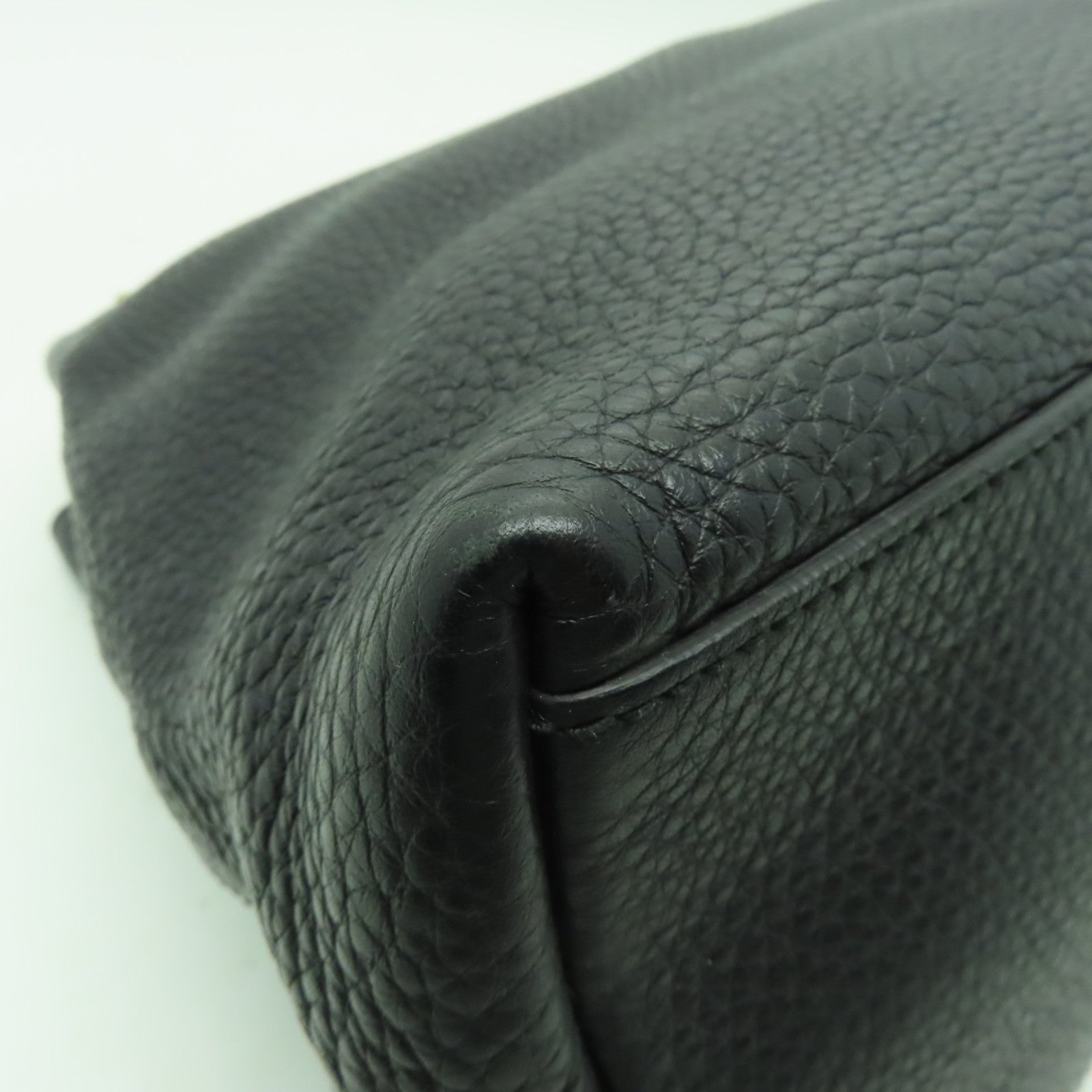 GUCCI 牛皮皮革Chain Shoulder Bag金扣鏈帶肩背袋黒色
