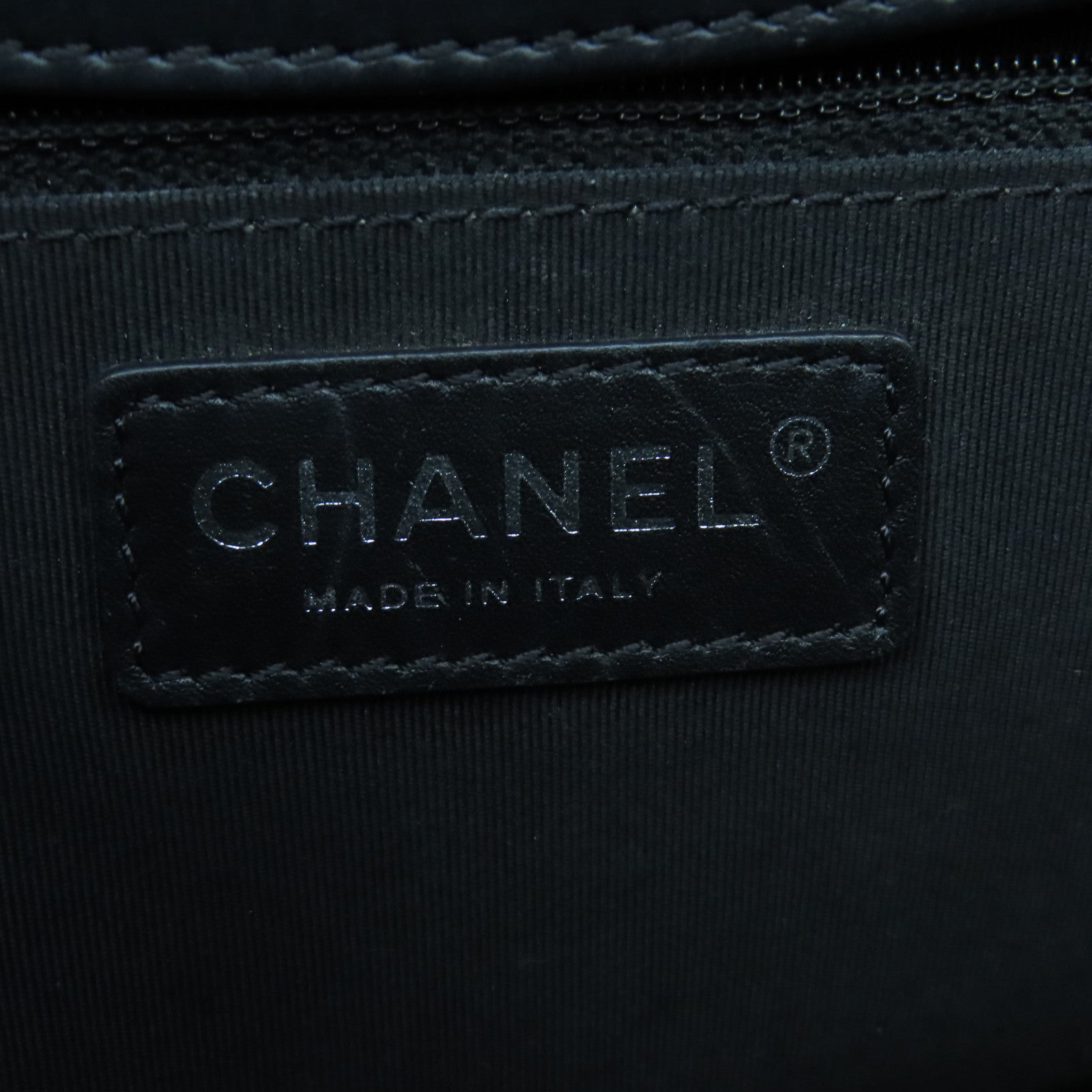 CHANEL 菱格牛皮皮革Chain Shoulder手挽肩背兩用袋黑色
