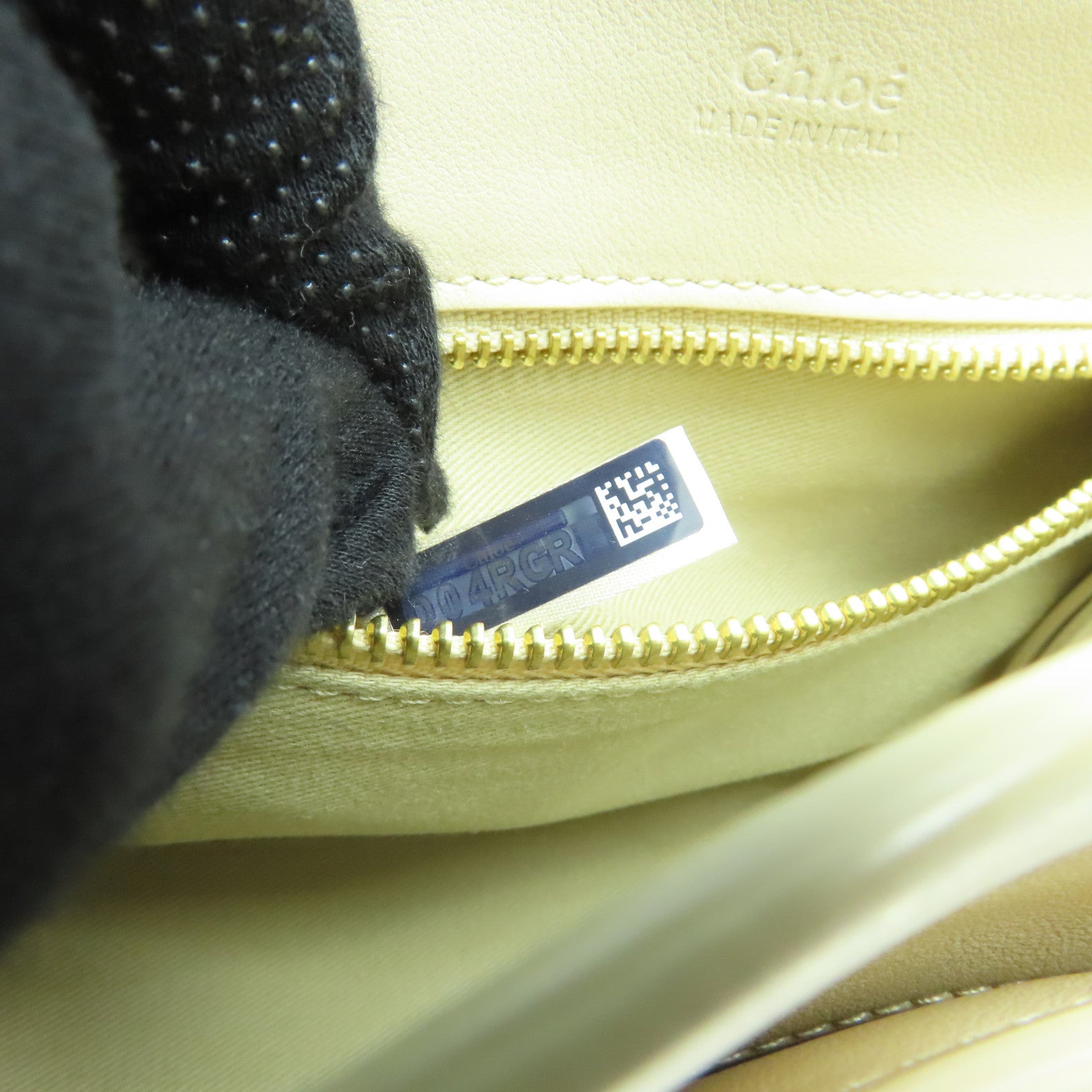 Chloe 牛皮皮革Mini Tess Day Bag金扣手挽肩背兩用袋米色
