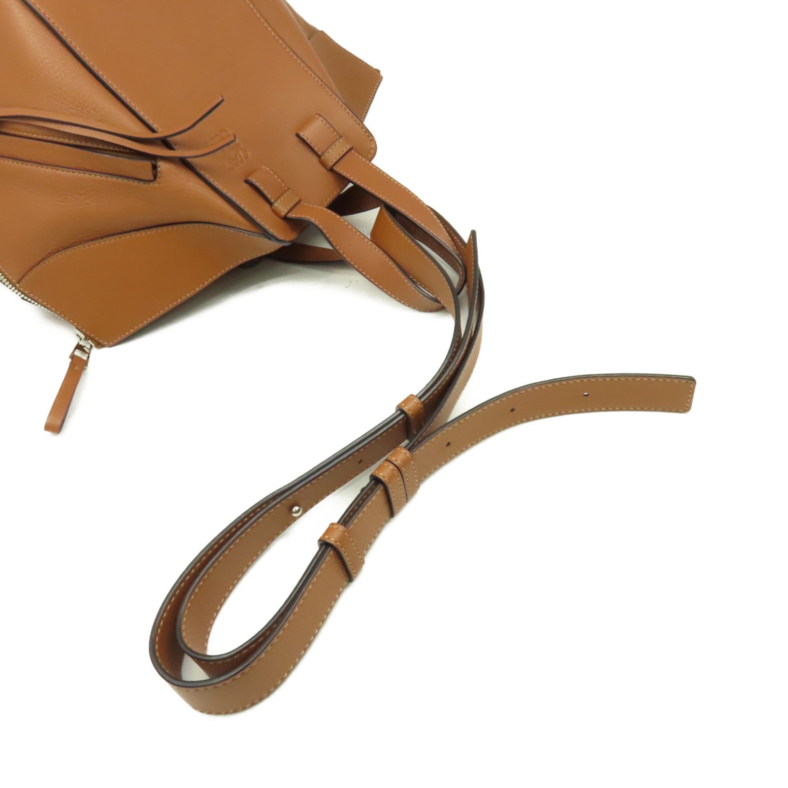 LOEWE 牛皮皮革Hammock Small 2Way Shoulder Bag手挽肩背兩用袋啡色