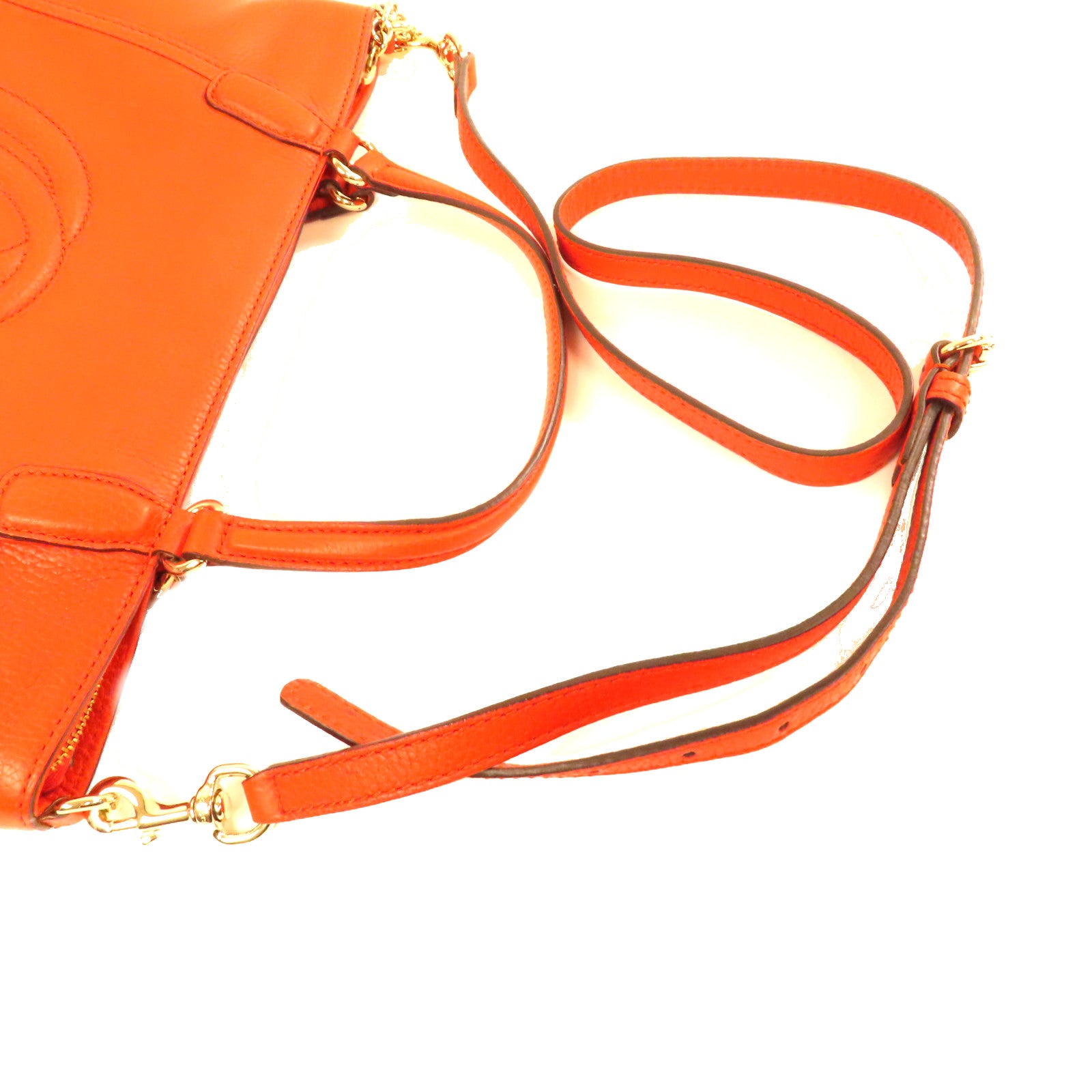 GUCCI 牛皮皮革Soho 2Way Shoulder Bag手挽肩背兩用袋橙色