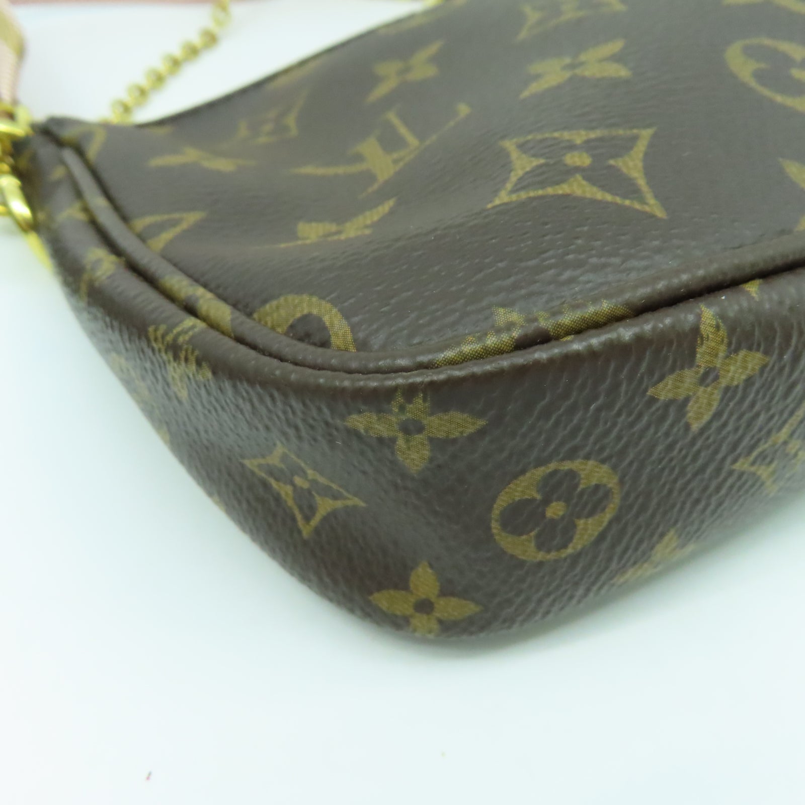 LOUIS VUITTON Monogram Multipochette Accessories金扣手挽肩背兩用袋啡色