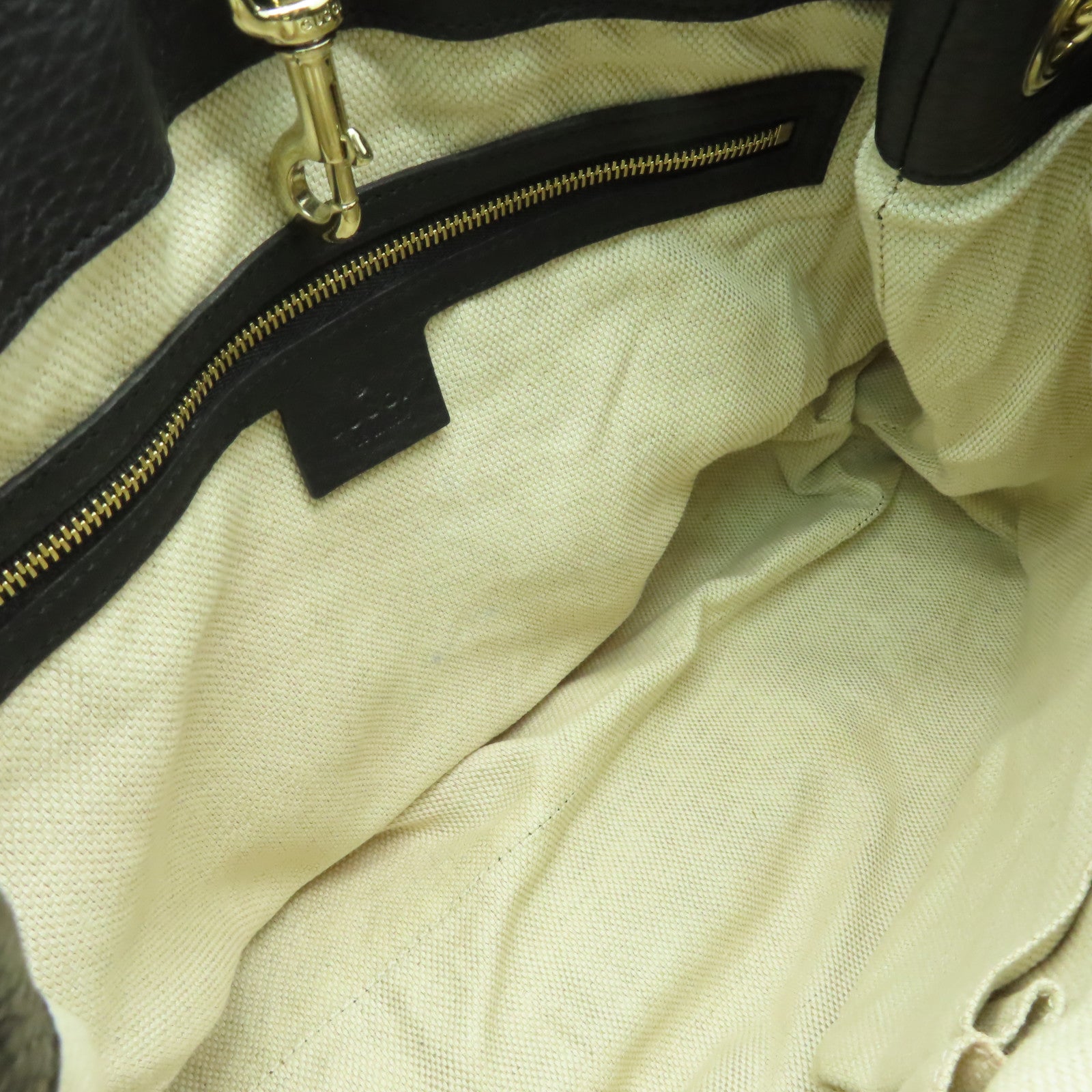 GUCCI 牛皮皮革Chain Shoulder Bag金扣鏈帶肩背袋黒色